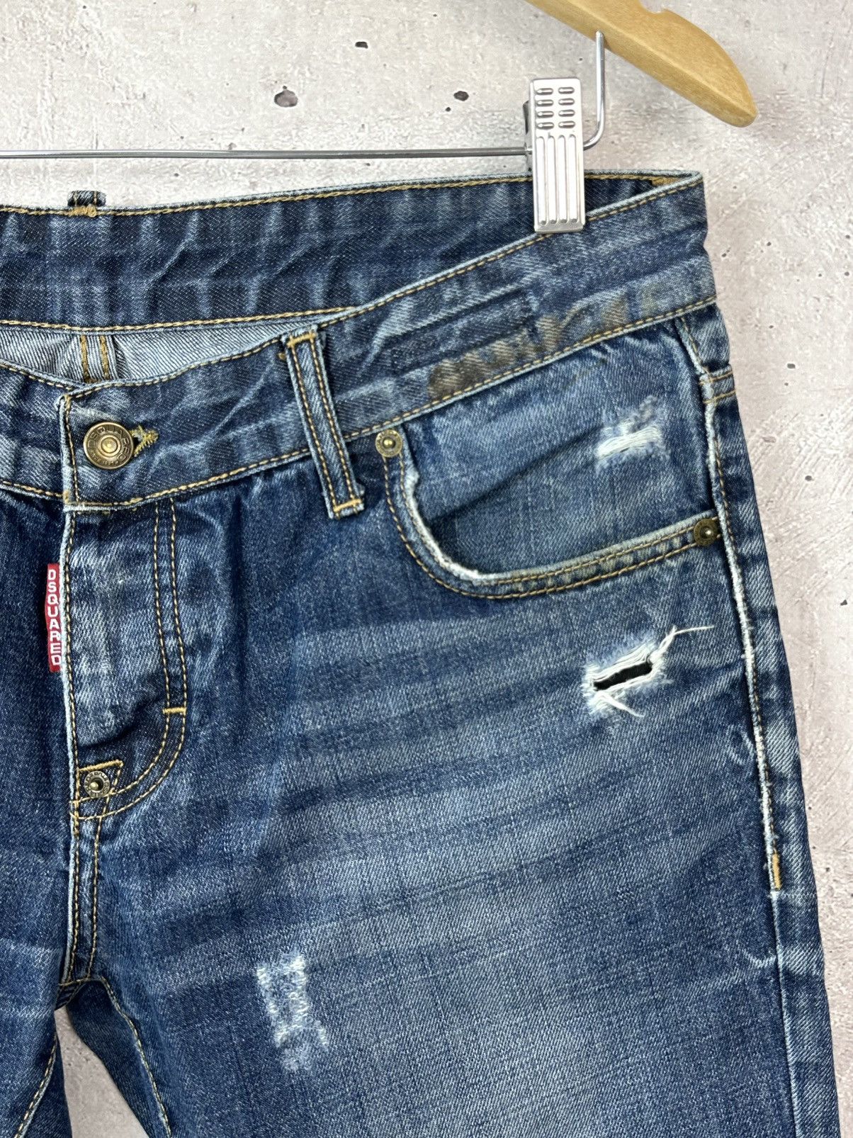 Dsquared2 Dsquared2 Vintage Distressed Washed Navy Cotton Jeans Size US 32 / EU 48 - 6 Thumbnail