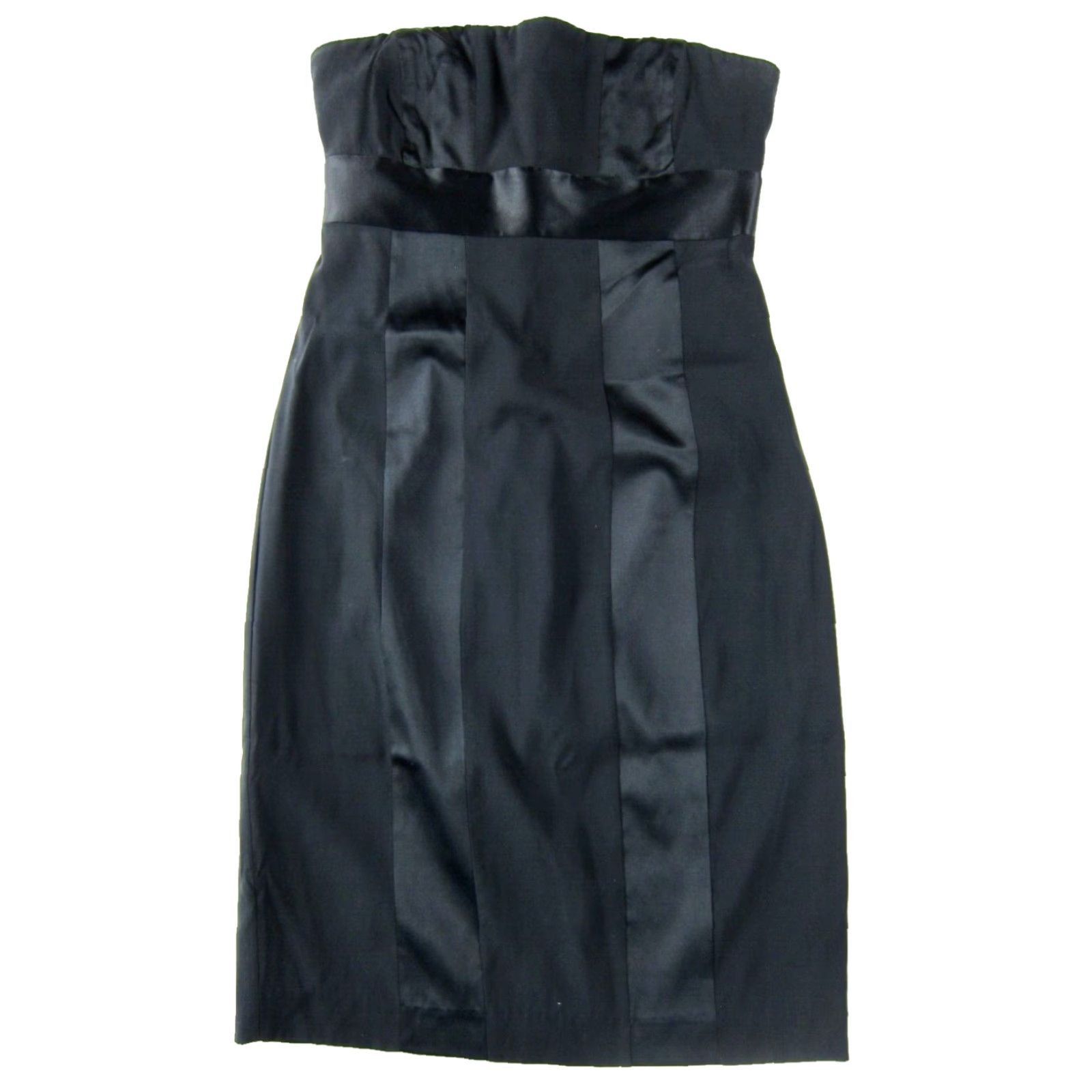 Express Express Silk Classic Black Strapless Sheath Dress - Express Design Studio - Party Cocktail 0 Women Size XS / US 0-2 / IT 36-38 - 2 Thumbnail