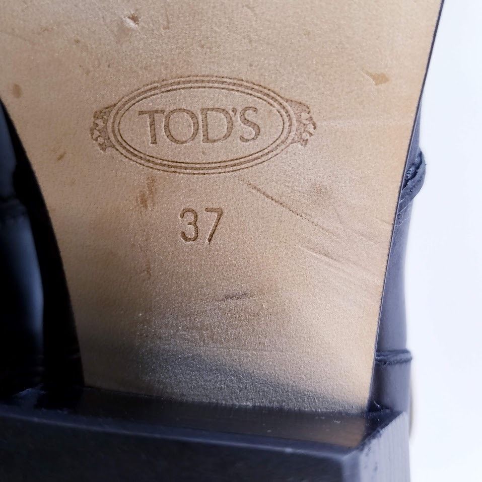 Tod's Tod's Tex leather harness heeled ankle boots size 37 black Size US 7 / IT 37 - 5 Thumbnail