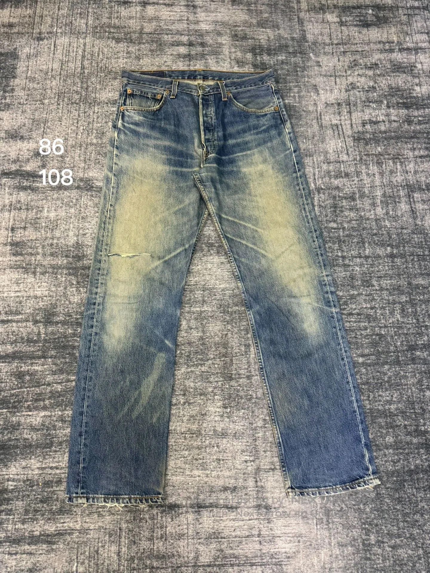 Levi's Vintage Levi's 501 90s Washed Blue Jeans. Size US 34 / EU 50 - 1 Thumbnail
