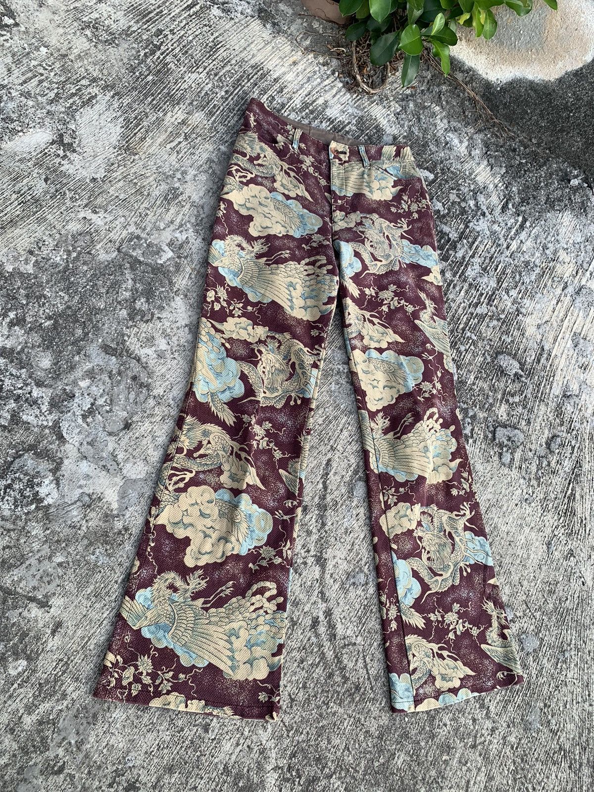 Hysteric Glamour Rare 🔥 Flare Batsu club overprinted/full printed dragon Size 28" / US 6 / IT 42 - 2 Thumbnail