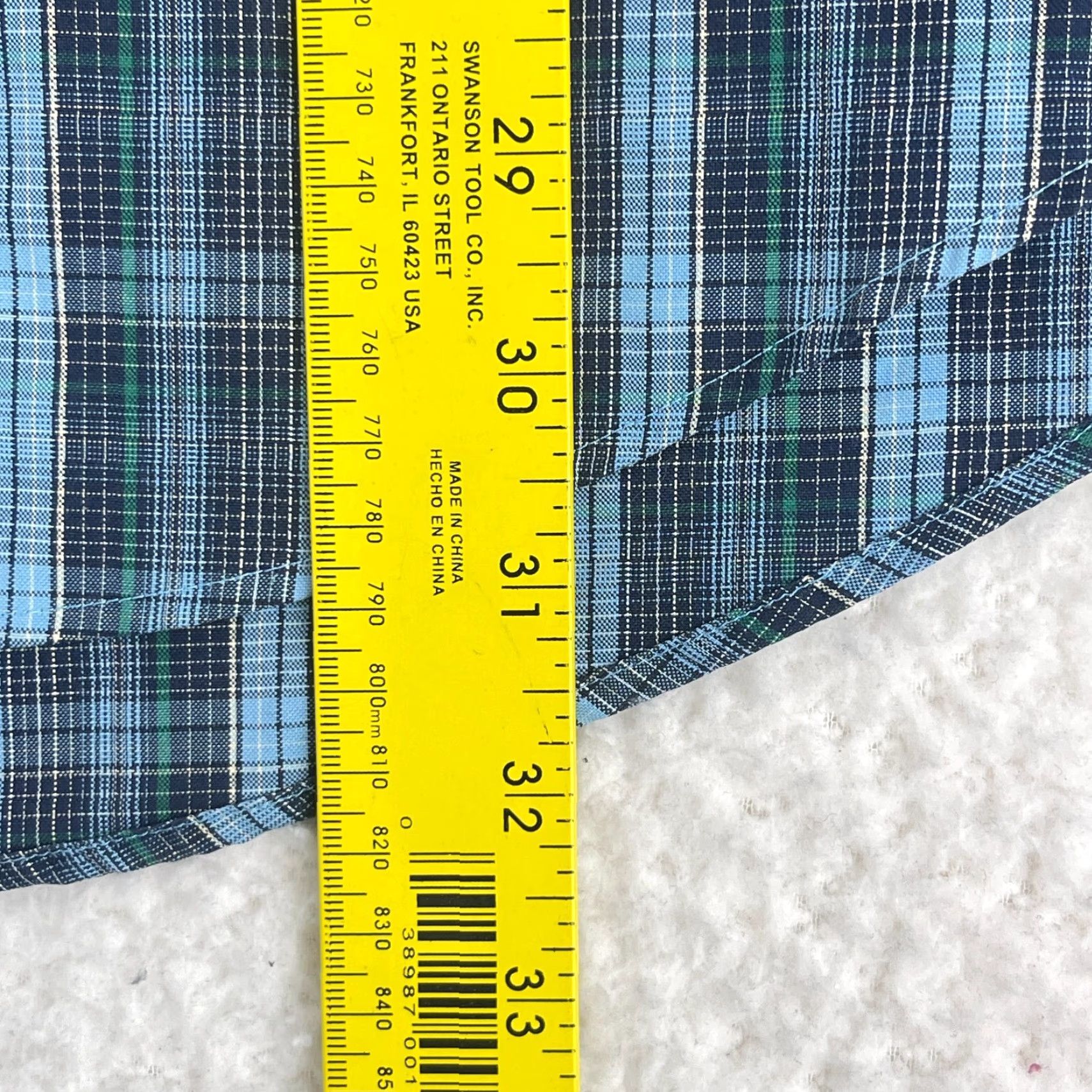 Lands' End Lands' End Blue Plaid Button-Up Tailored Fit Shirt Mens XXL Long Sleeve Size US XXL / EU 58 / 5 - 7 Thumbnail