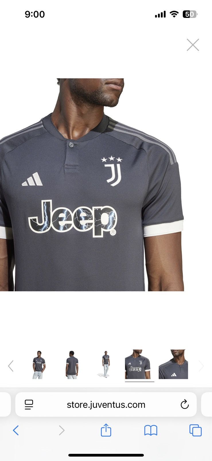 Adidas Adidas 2023/24 Juventus Third Kit Soccer Football Jersey M Size US M / EU 48-50 / 2 - 8 Thumbnail