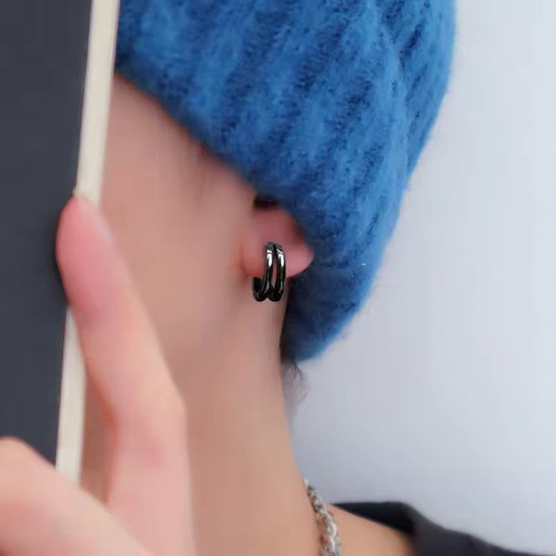 Jewelry Small Hoop Earrings for Men Women Streetwear Size ONE SIZE - 4 Thumbnail