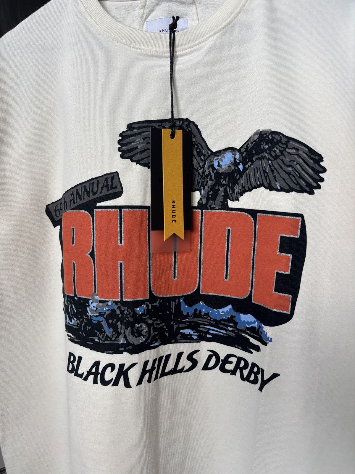 Rhude RHUDE | HILLS RALLY LOGO RACING TEE Size US XL / EU 56 / 4 - 4 Thumbnail
