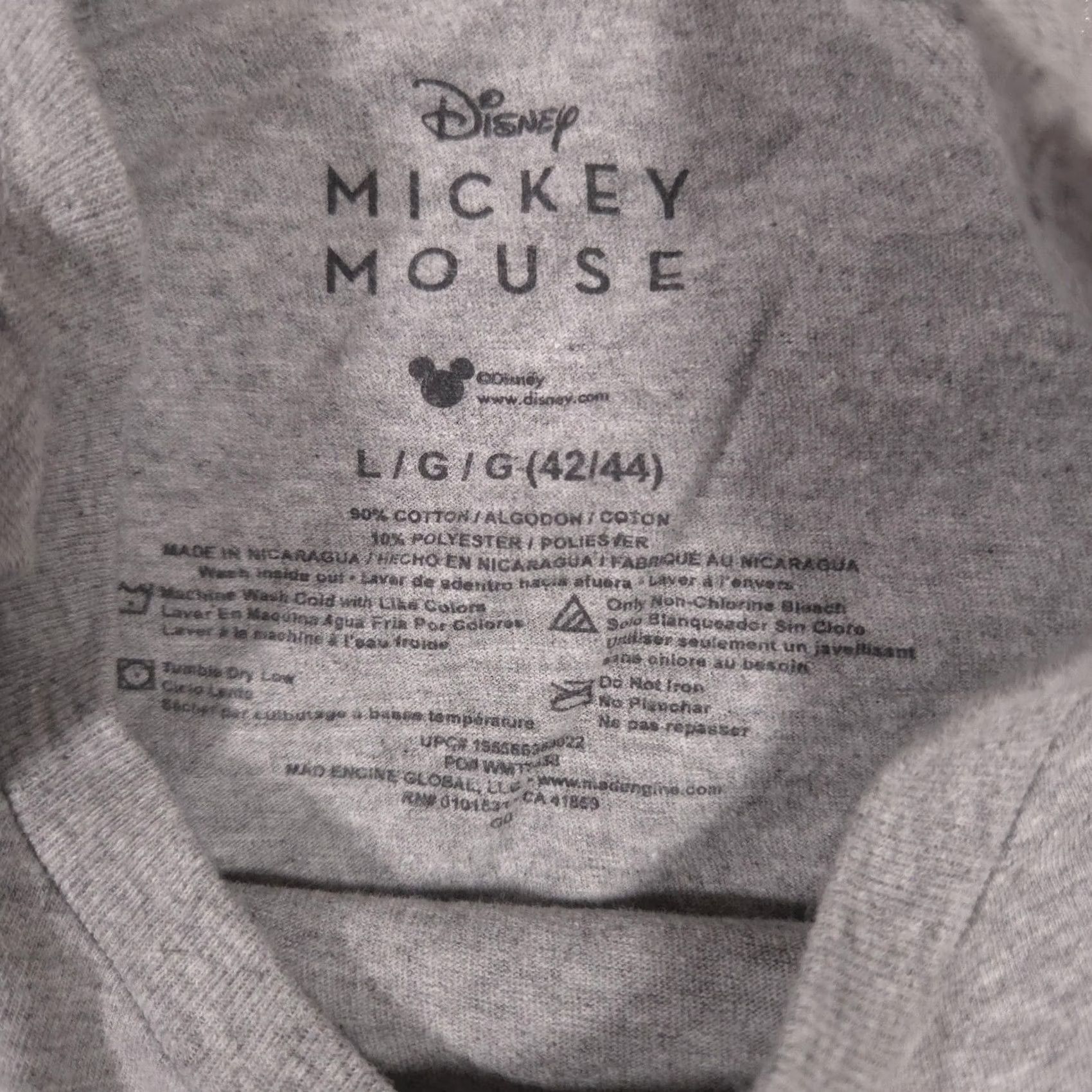 Disney Disney Mickey Mouse Shirt Mens Large Gray Disney 100 Graphic Tee Cotton Size US L / EU 52-54 / 3 - 5 Thumbnail