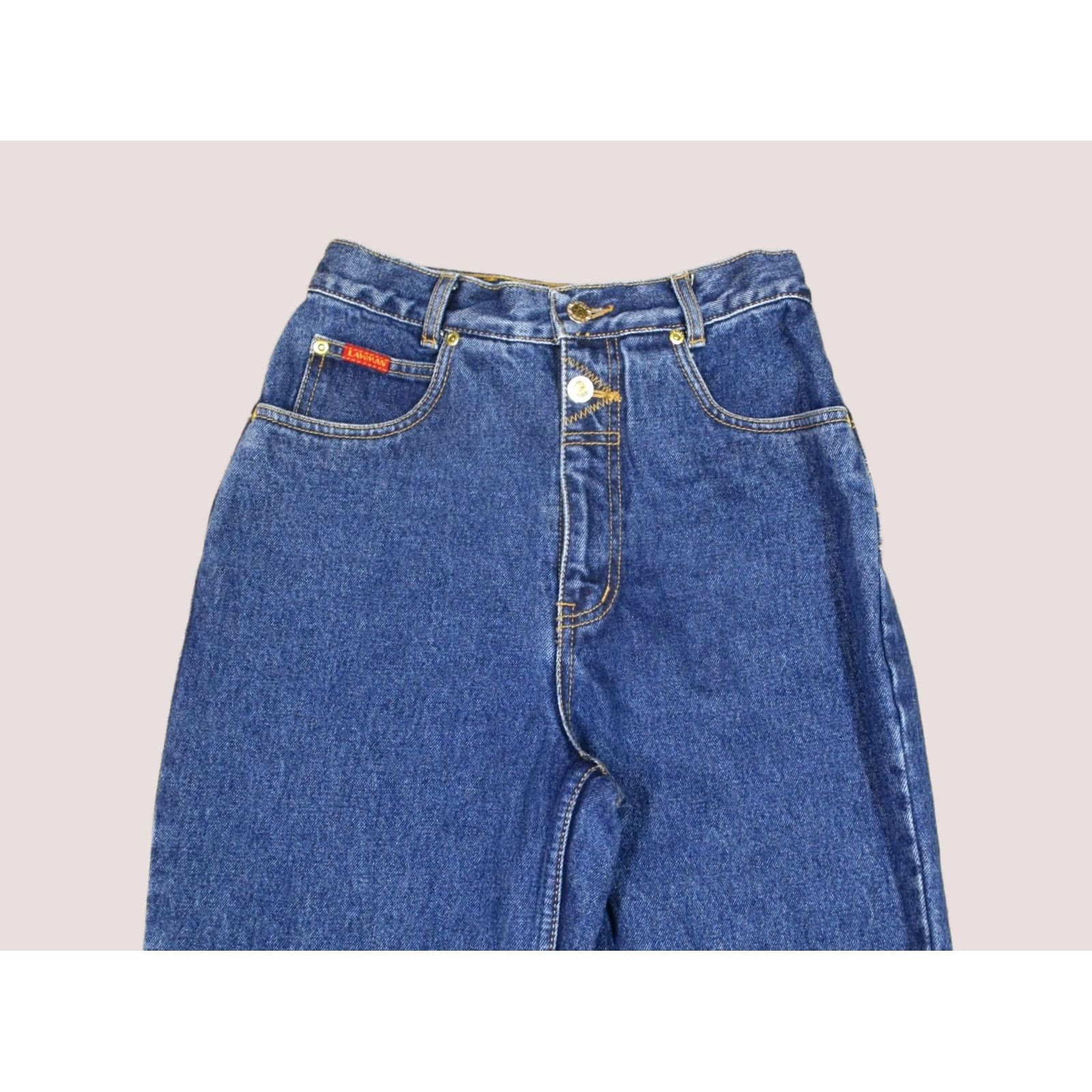 Vintage VINTAGE Lawman Jeans Women 4 Blue Bareback High Rise Riding Denim Dark Wash 90s Cowboy Logo Retro Southwestern Women Jeans Size 27" / US 4 / IT 40 - 1 Thumbnail