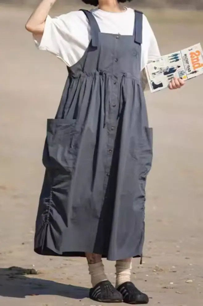 Japanese Brand × Jean Japanese Literary Harajuku Strappy Long Dress Size 28" / US 6 / IT 42 - 2 Thumbnail
