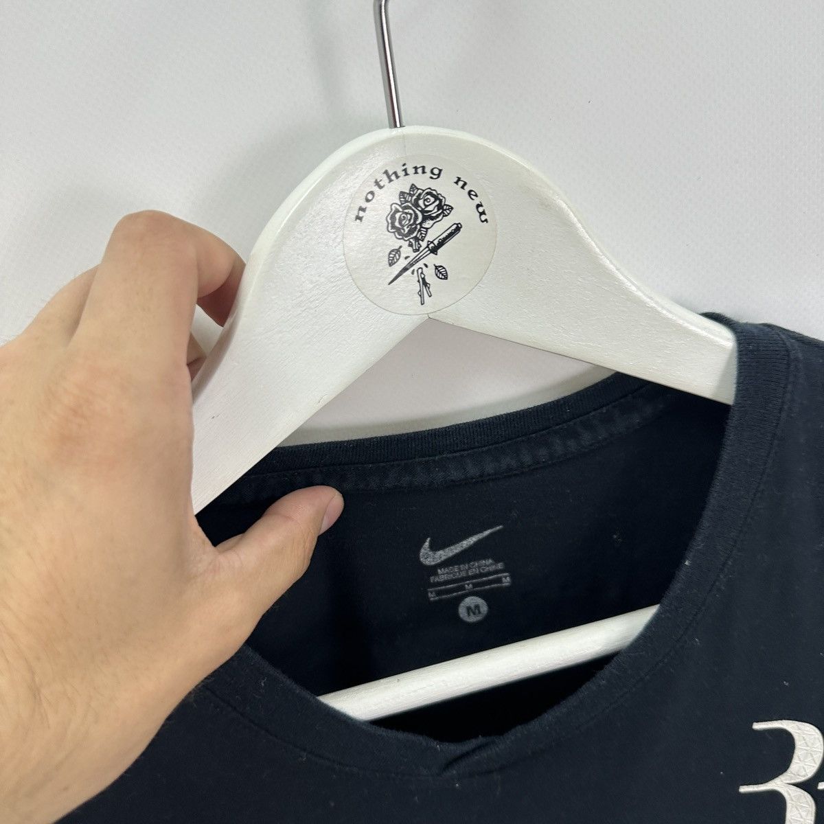 Vintage Vintage 00s Roger Federer Nike Autograph tee Tennis black Size US M / EU 48-50 / 2 - 5 Thumbnail