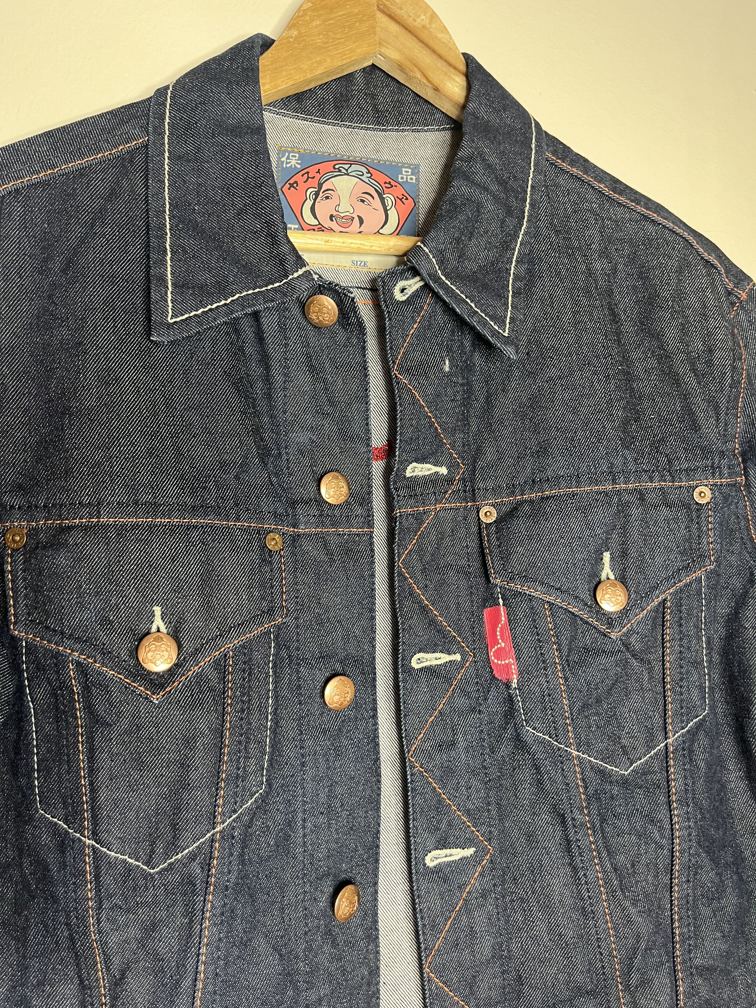 Evisu Evisu Maniacs embroidered Denim Jacket Size L (Fits like M) Size US M / EU 48-50 / 2 - 3 Thumbnail