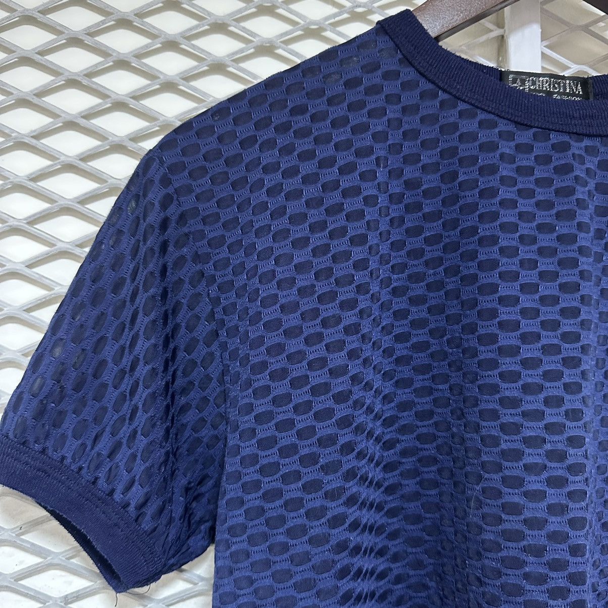 Issey Miyake RINGER TEE MESH PATTERN WITH ISSEY MIYAKE STYLE Size US M / EU 48-50 / 2 - 3 Thumbnail