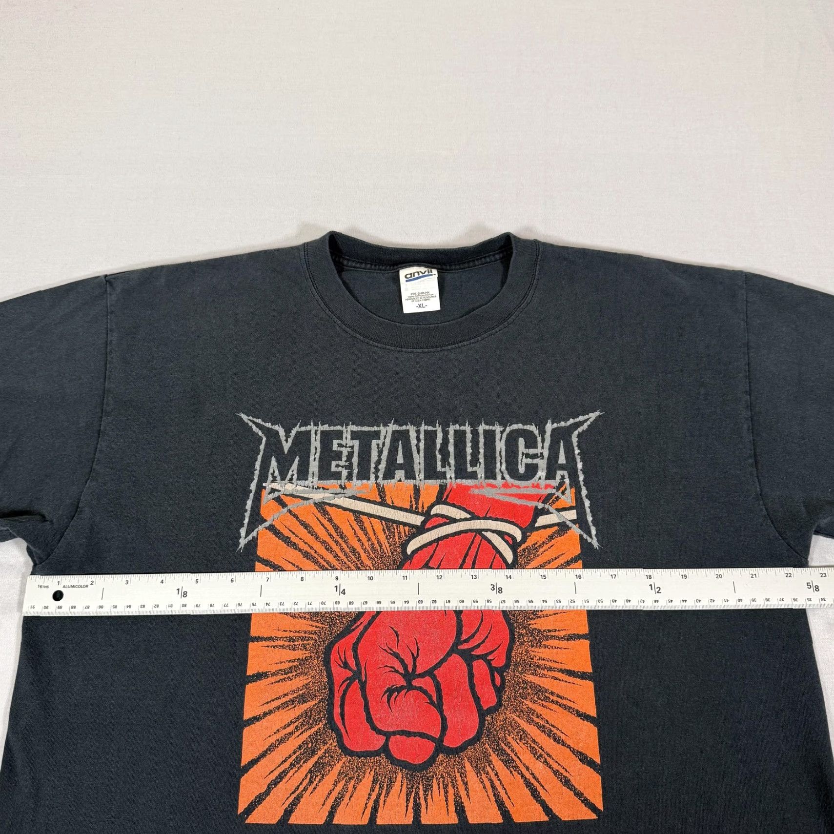 Anvil VINTAGE Metallica Shirt Mens XL Black 2004 St. Anger Tour Logo Graphic Print Rock Band T-Shirt Size US XL / EU 56 / 4 - 5 Thumbnail