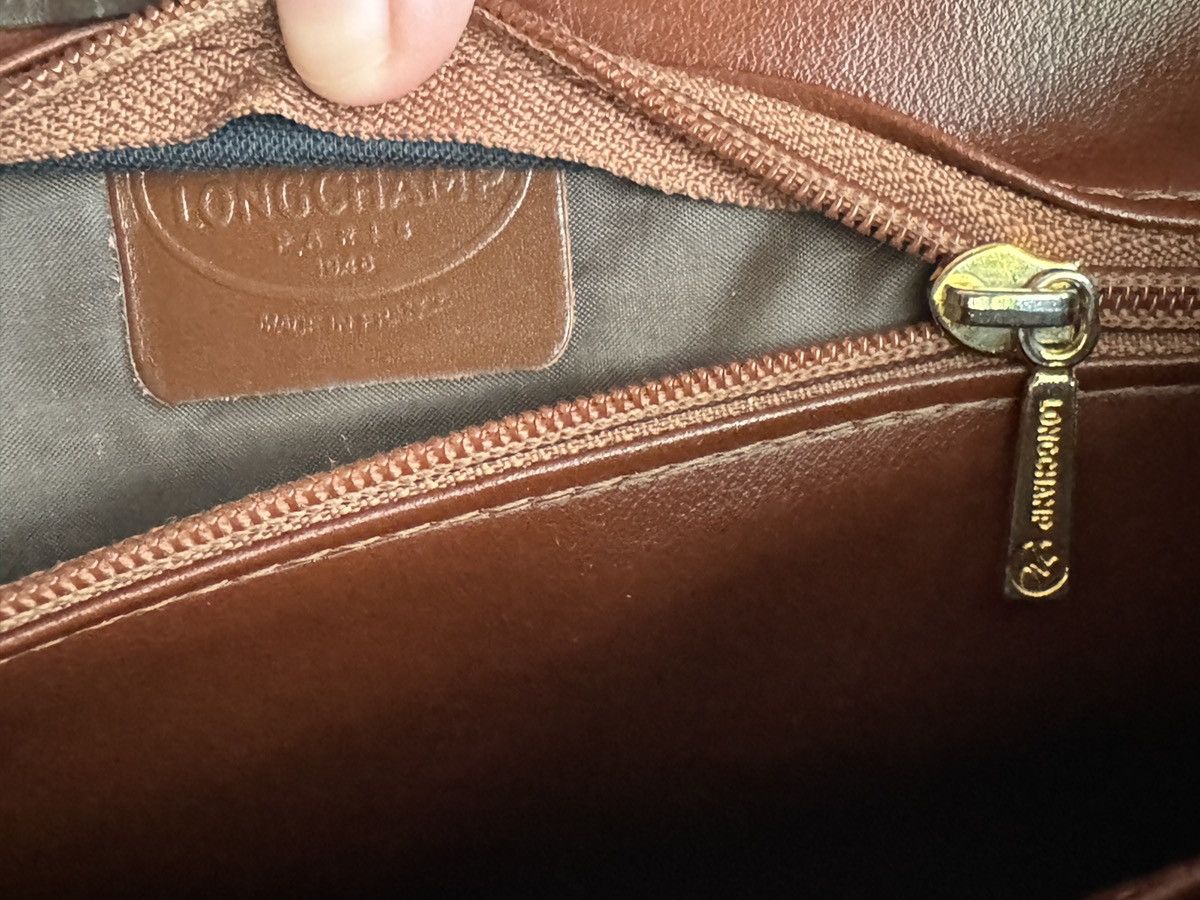 Longchamp Longchamp brown Leather Messenger crossbody Bag 90s vintage Size ONE SIZE - 7 Thumbnail