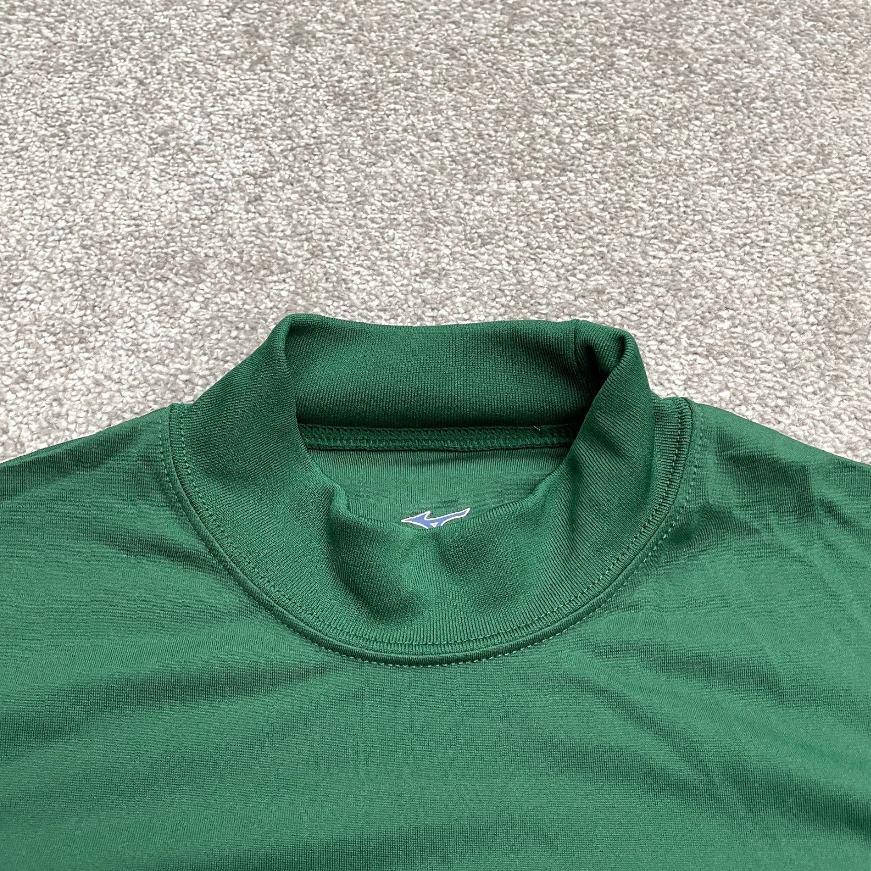 Mizuno Mizuno DryLite Baseball Shirt Mens Small Green Mock Pullover Short Sleeve Lightweight Breathable Easy Care Regular Fit NWT Size US S / EU 44-46 / 1 - 3 Thumbnail