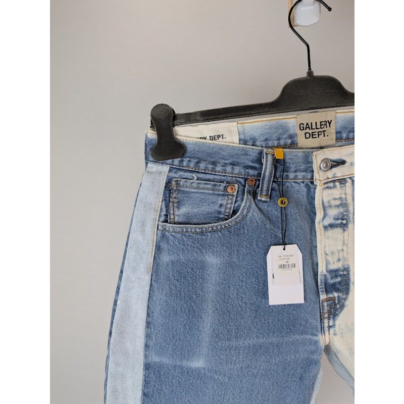Gallery Dept. o1rshd1 Paneled Denim Shorts in Indigo Blue / Off White Size US 32 / EU 48 - 6 Thumbnail