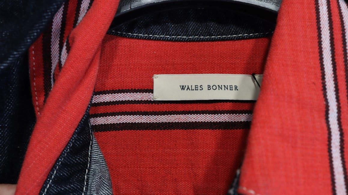 Wales Bonner o1rshd1 Cotonou Denim Shirt in Blue/Red Size US S / EU 44-46 / 1 - 8 Thumbnail