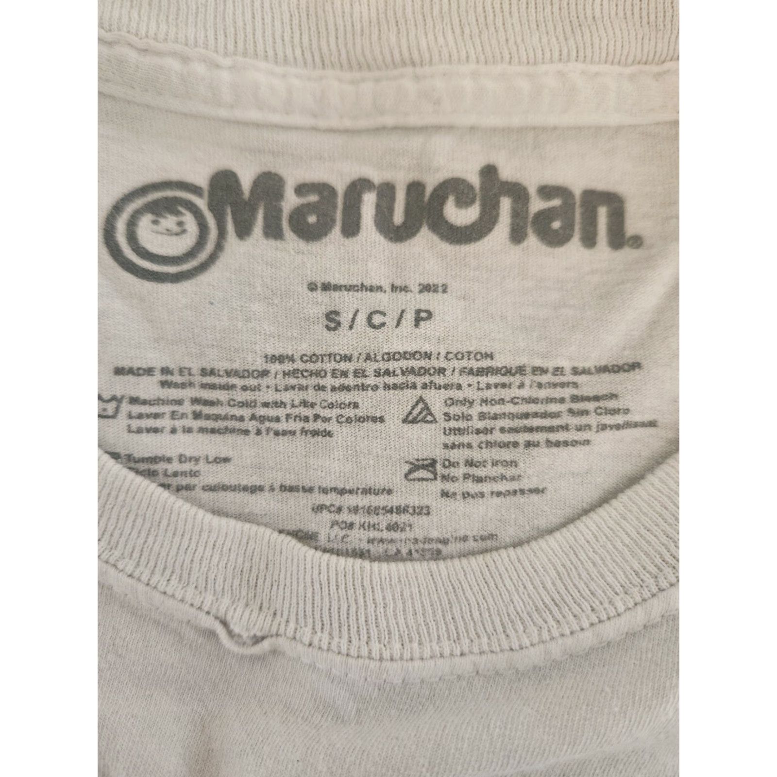 Vintage Maruchan T-Shirt White Small Short Sleeve Crew Neck Regular Fit Cotton Knit Graphic Print Retro Mens Size US S / EU 44-46 / 1 - 3 Thumbnail