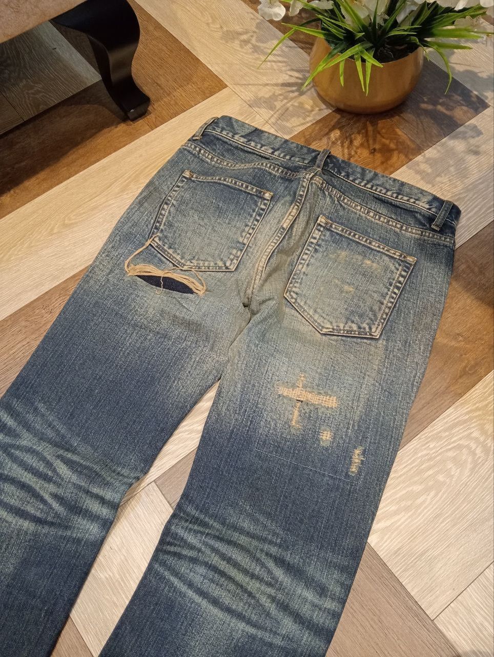JACKROSE JACKROSE JAPAN BLUE DISTRESSED DENIM PANTS Size US 33 - 11 Thumbnail
