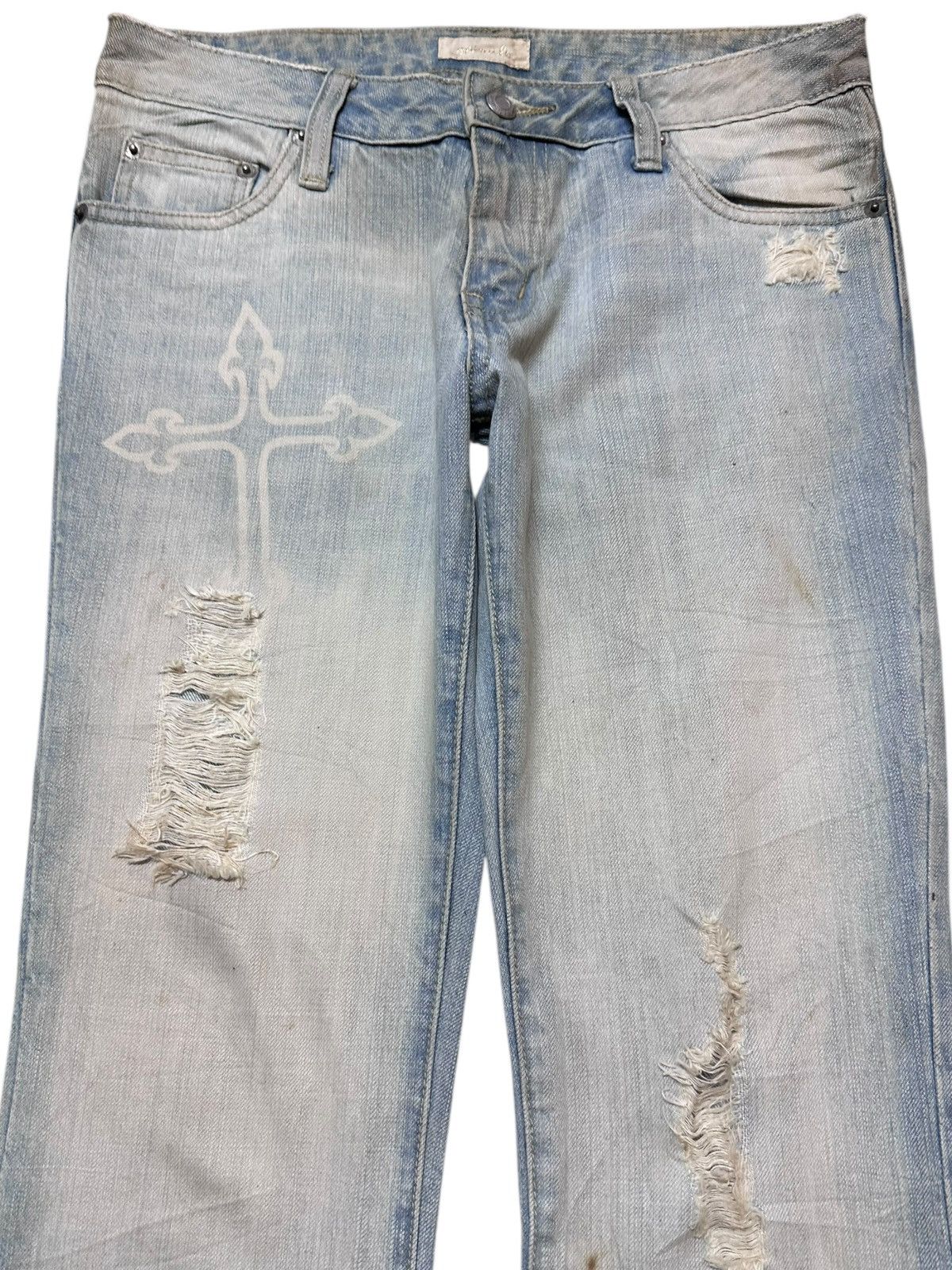 Japanese Brand Vintage Mimily Flare Bootcut T Cross Grunge Denim Size US 29 - 2 Thumbnail