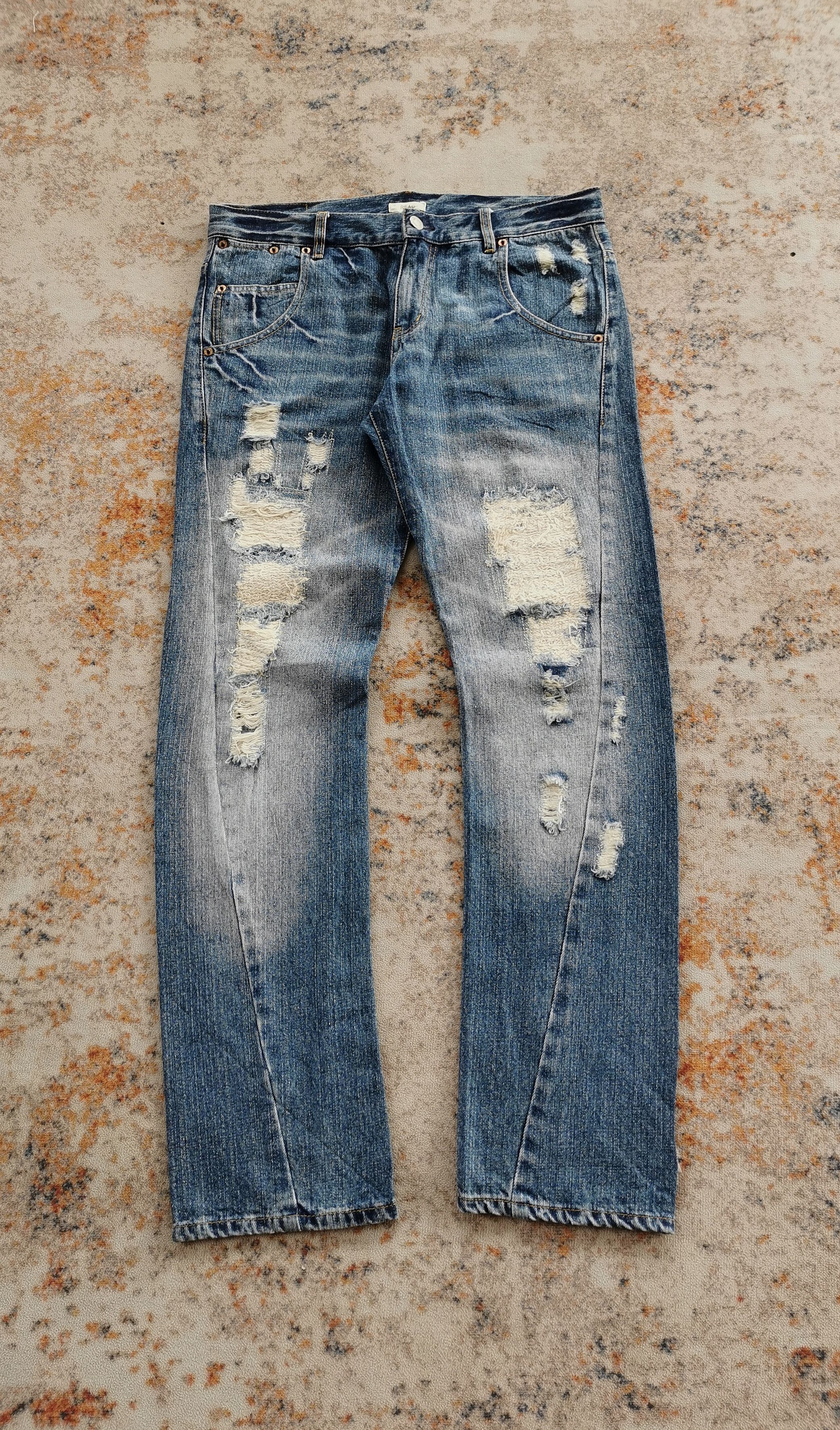 Tornado Mart Twisted Jeans Size 32'x30.5' Size US 32 / EU 48 - 1 Thumbnail