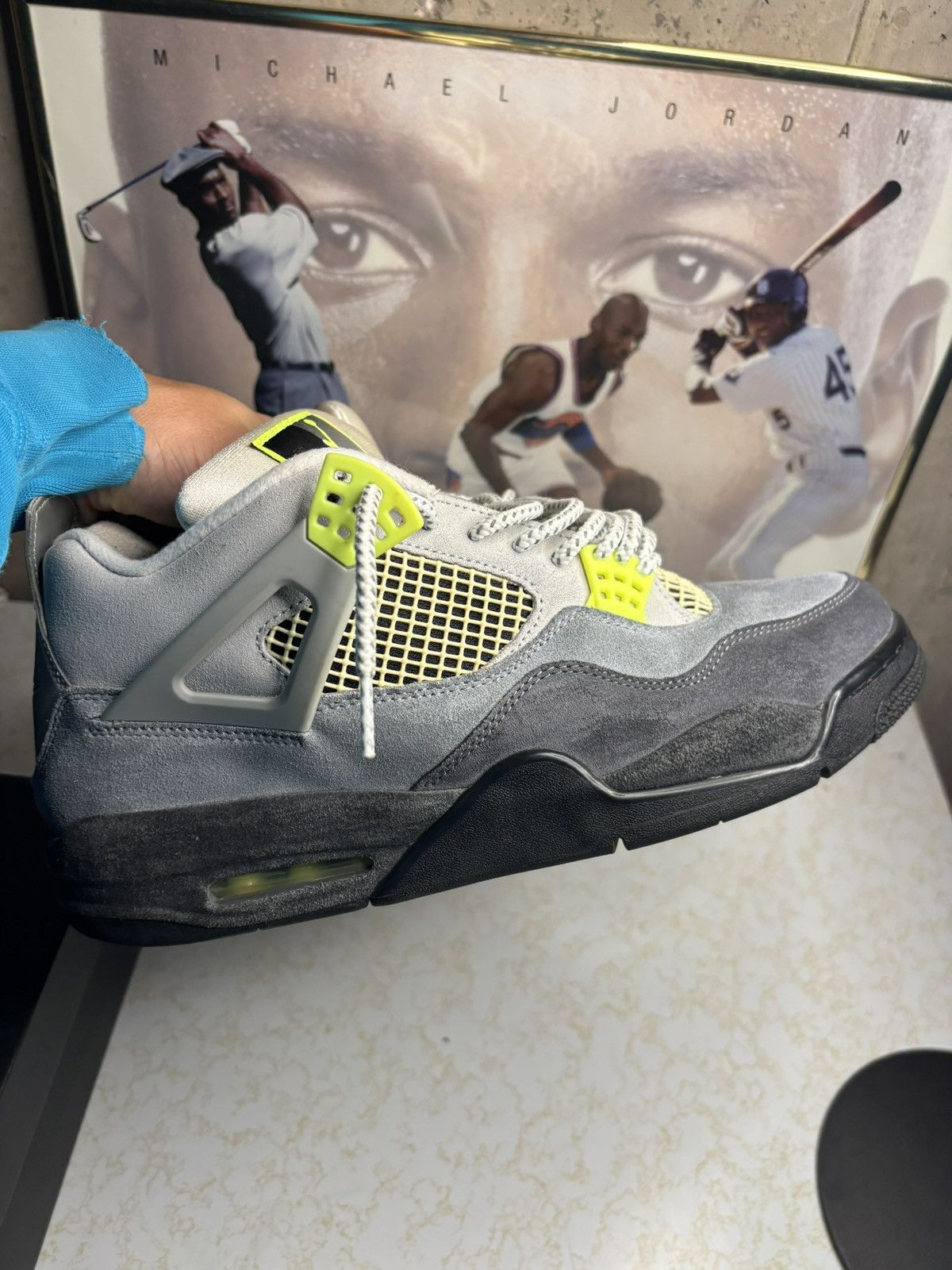 Jordan Brand Jordan Retro 4 ‘neon’ Size US 12 / EU 45 - 1 Thumbnail