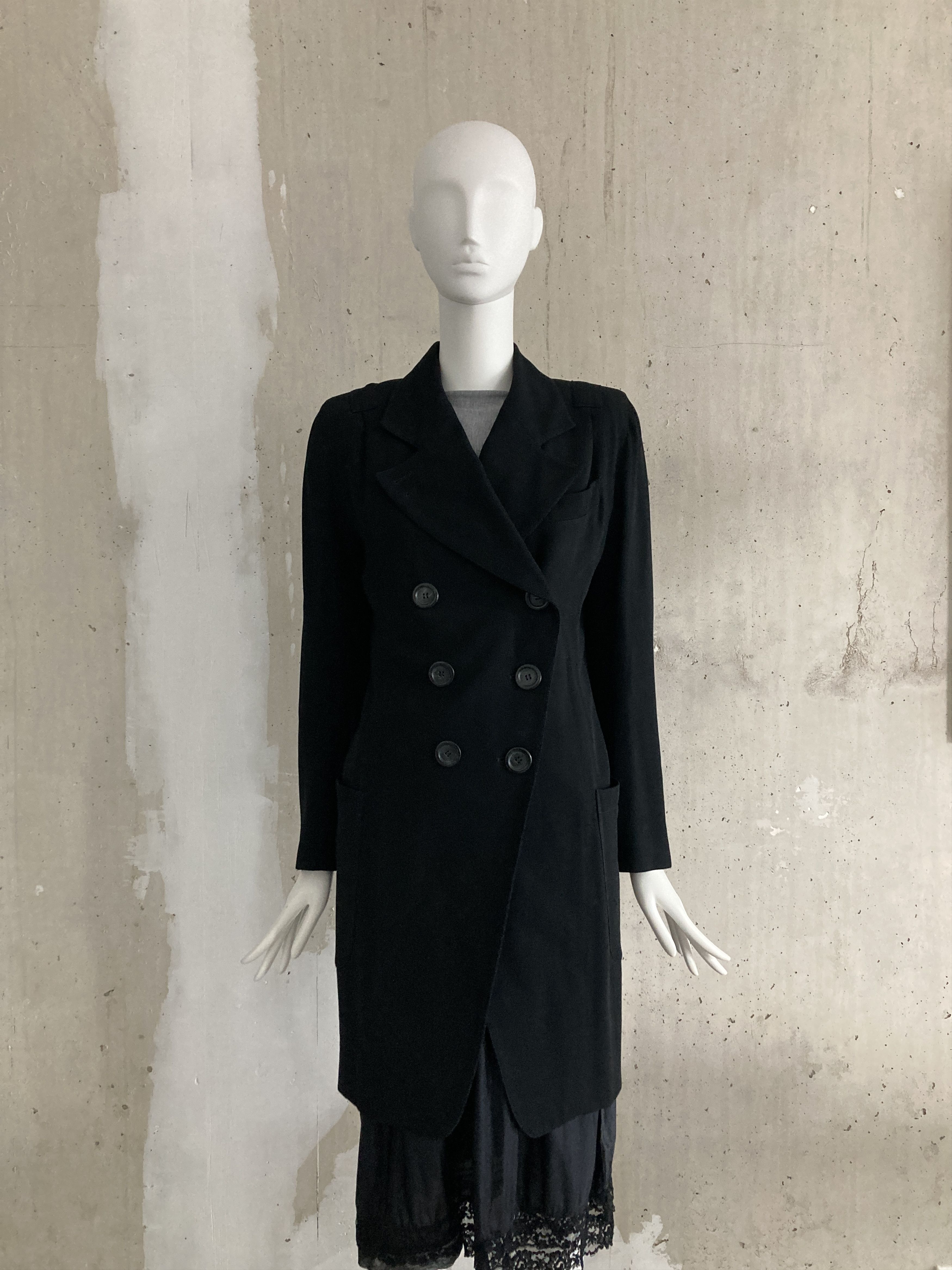 Ann Demeulemeester FW1992 Archive Double Breasted Coat Size S / US 4 / IT 40 - 1 Thumbnail