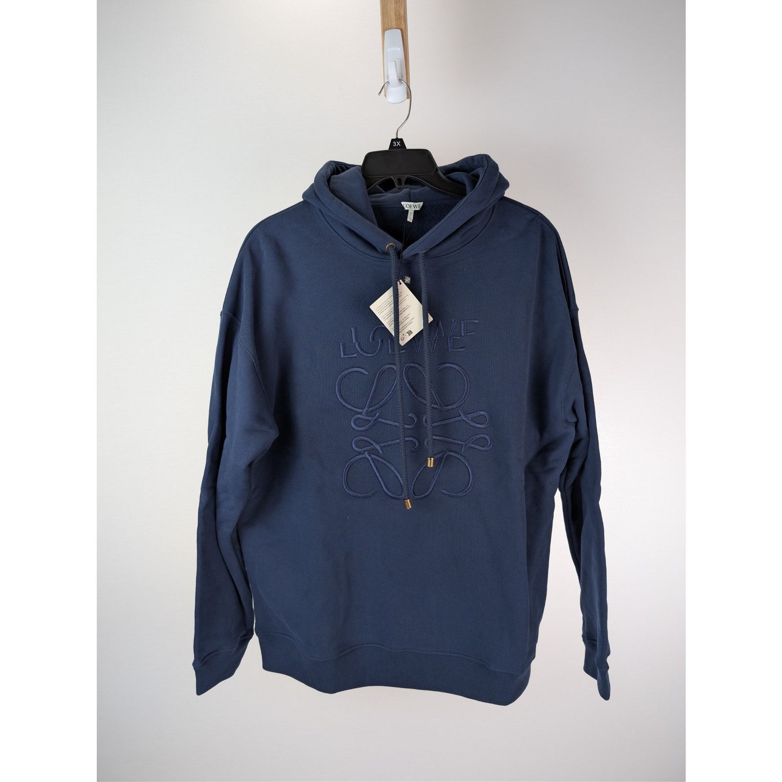 Loewe o1rshd1 Felpa Relaxed Fit Prussian Hoodie in Blue Size US XL / EU 56 / 4 - 8 Thumbnail