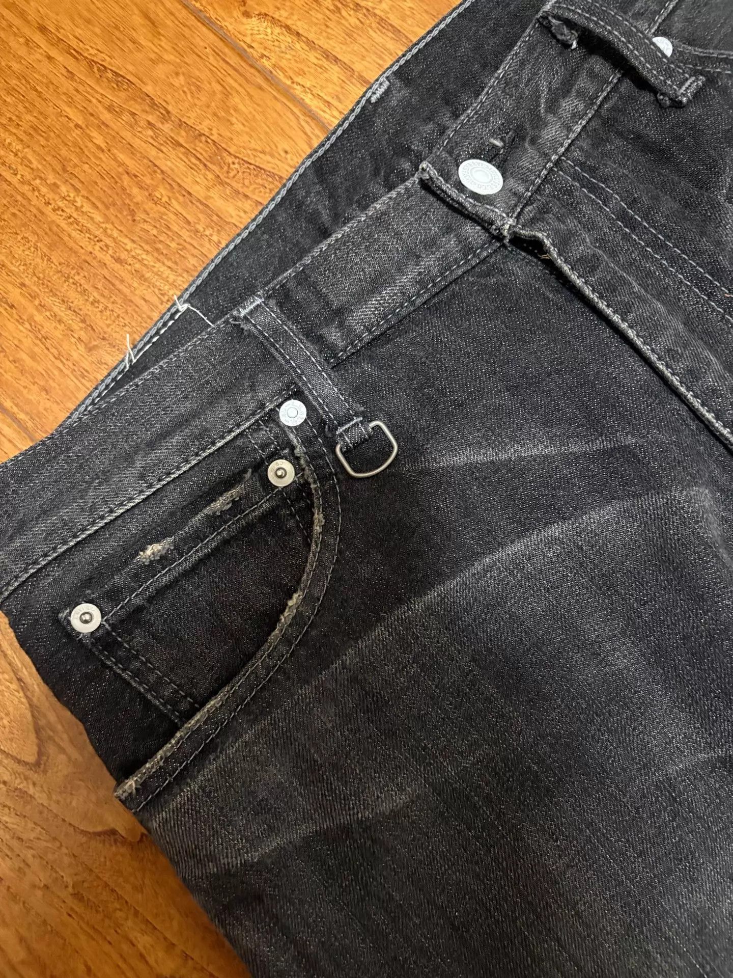 Levi's LEVIS FENOM White Button Heavy Wash 505 Jeans W34 Size US 34 / EU 50 - 5 Thumbnail