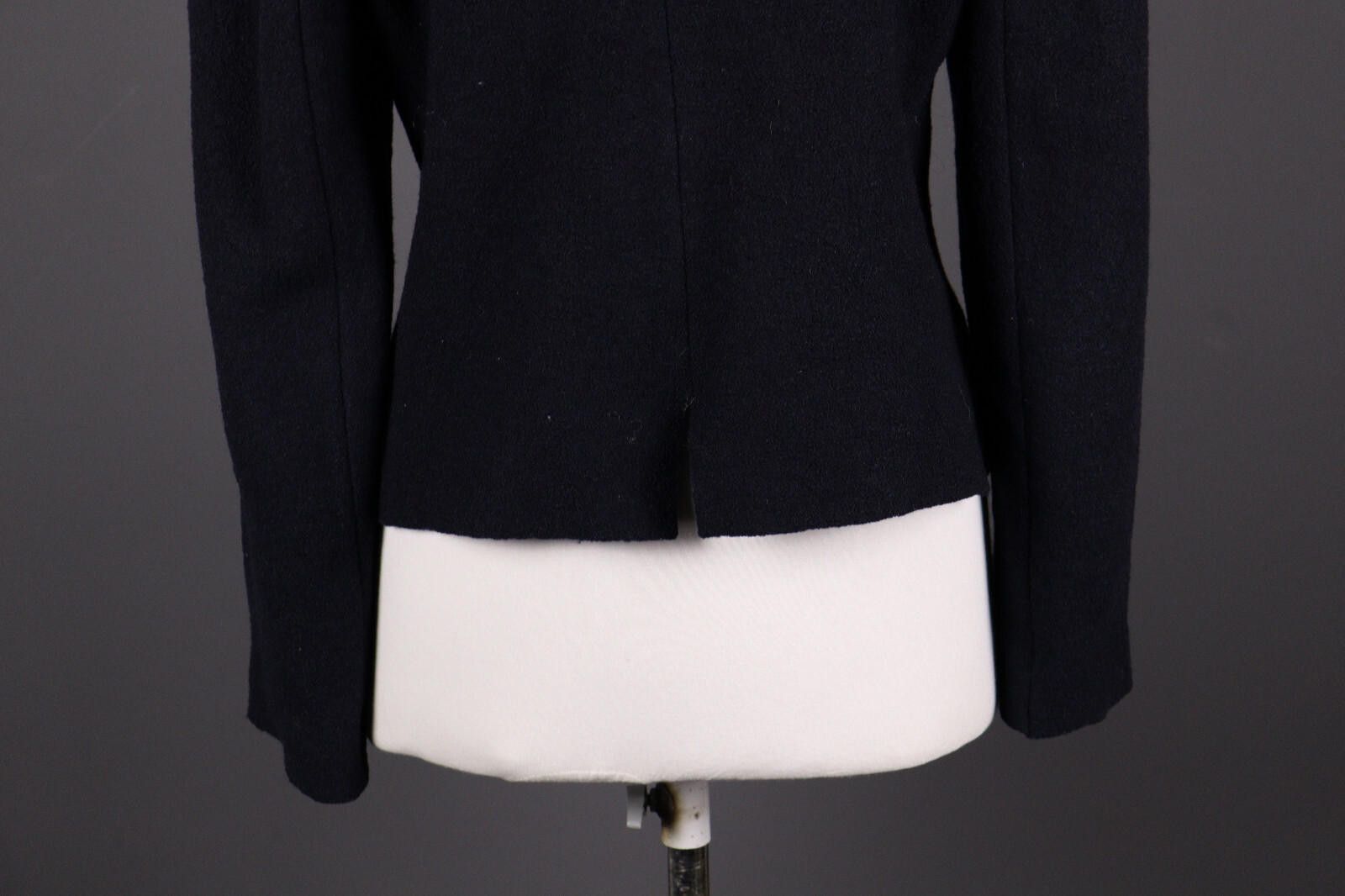 Designer Indies France Wool Black Boiled Wool Coat Jacket Size 2 Size XS / US 0-2 / IT 36-38 - 8 Thumbnail