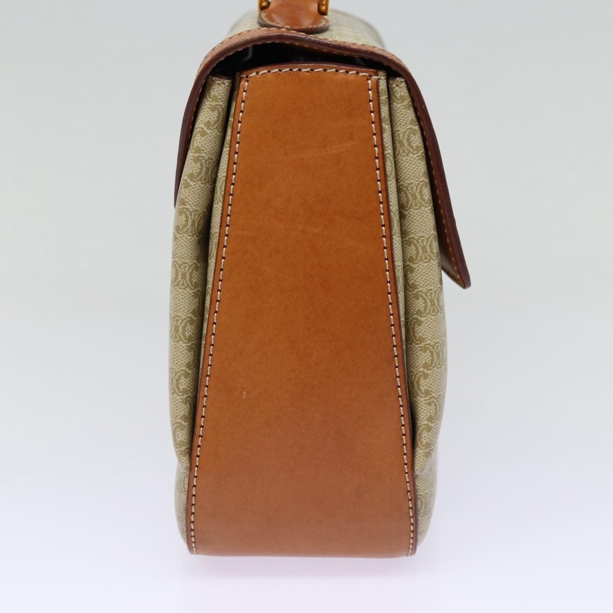 Celine CELINE Macadam Canvas Hand Bag Beige Gold Size ONE SIZE - 4 Thumbnail