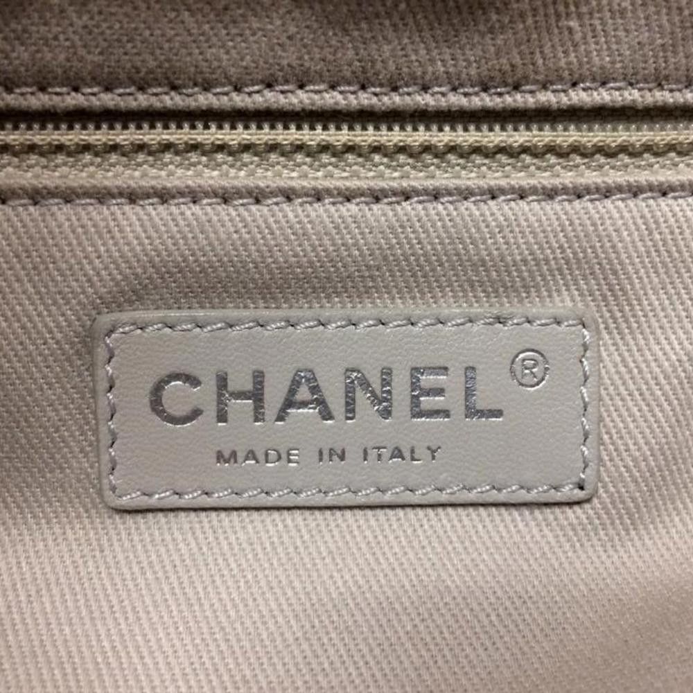 Chanel Chanel Shopping Tote Light Beige Leather Tote Size ONE SIZE - 6 Thumbnail
