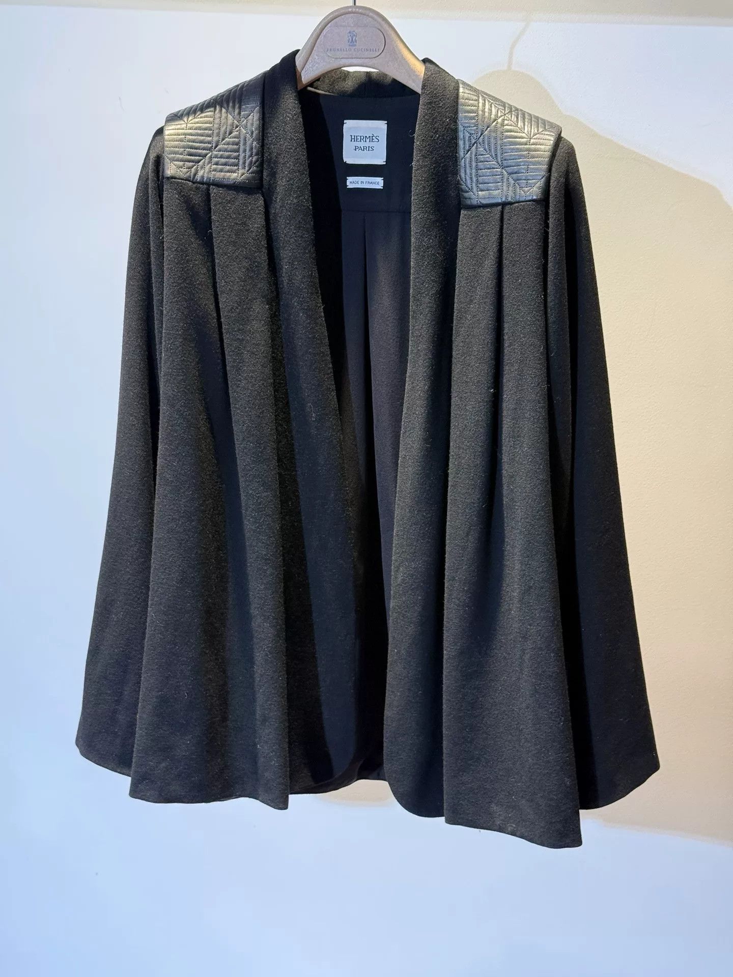 Hermes Patchwork Leather Coat Size 34