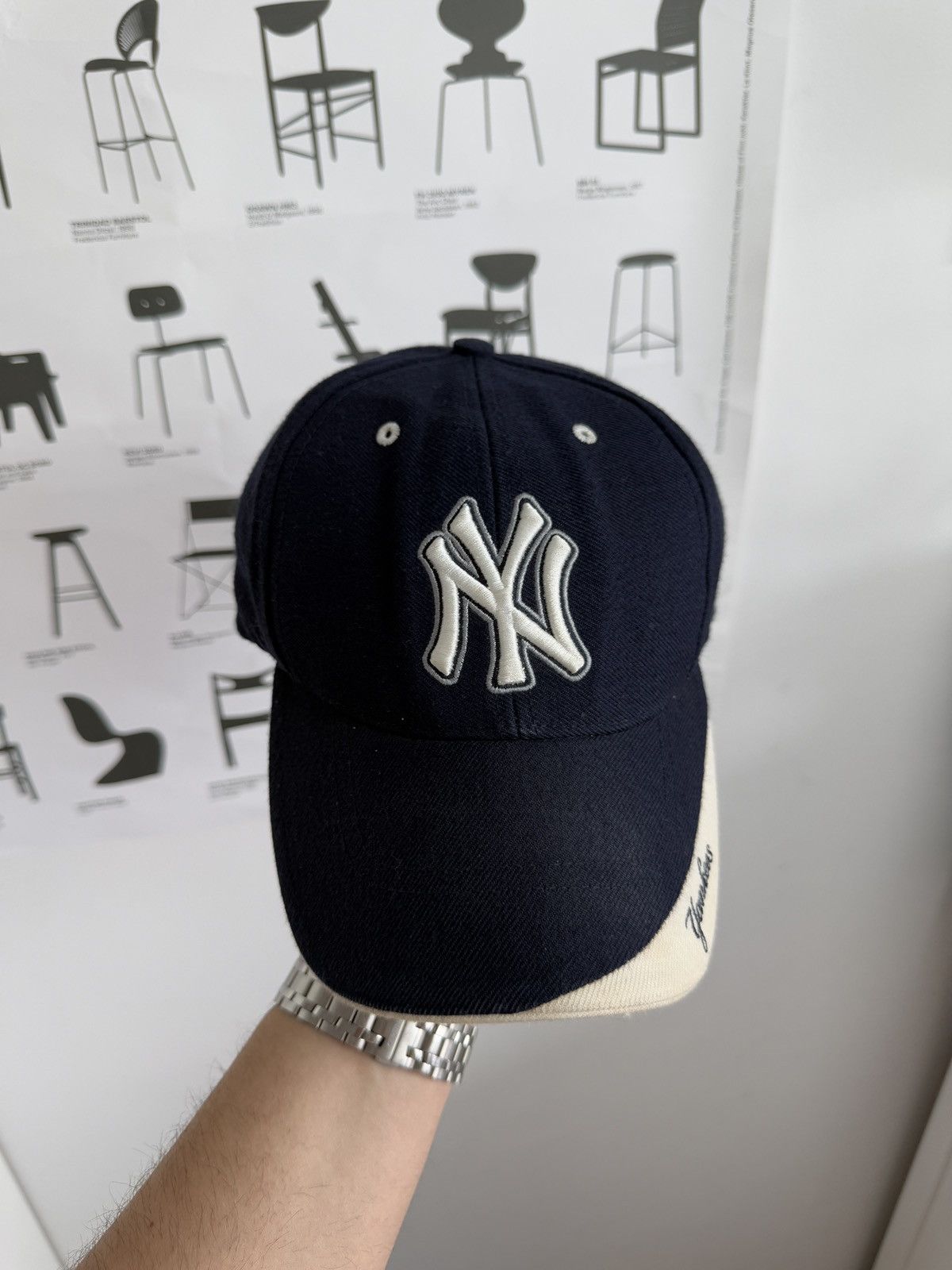 MLB × New York Yankees × Vintage VIntage 90s New York Yankees wool hat cap usa retro MLB y2k Size ONE SIZE - 2 Thumbnail