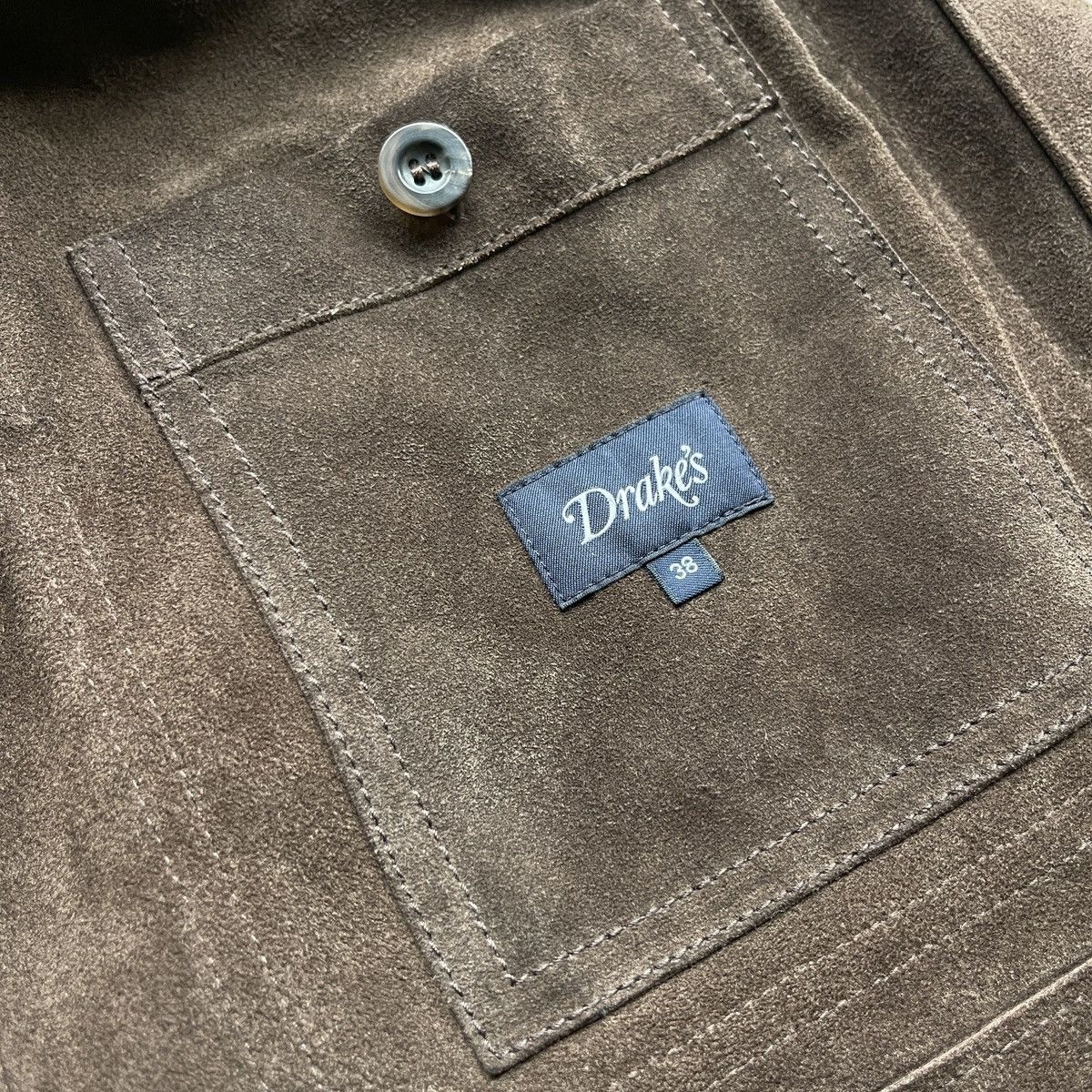 Drake's Drake’s Brown Heavyweight Suede Five-Pocket Chore Jacket Size US M / EU 48-50 / 2 - 6 Thumbnail