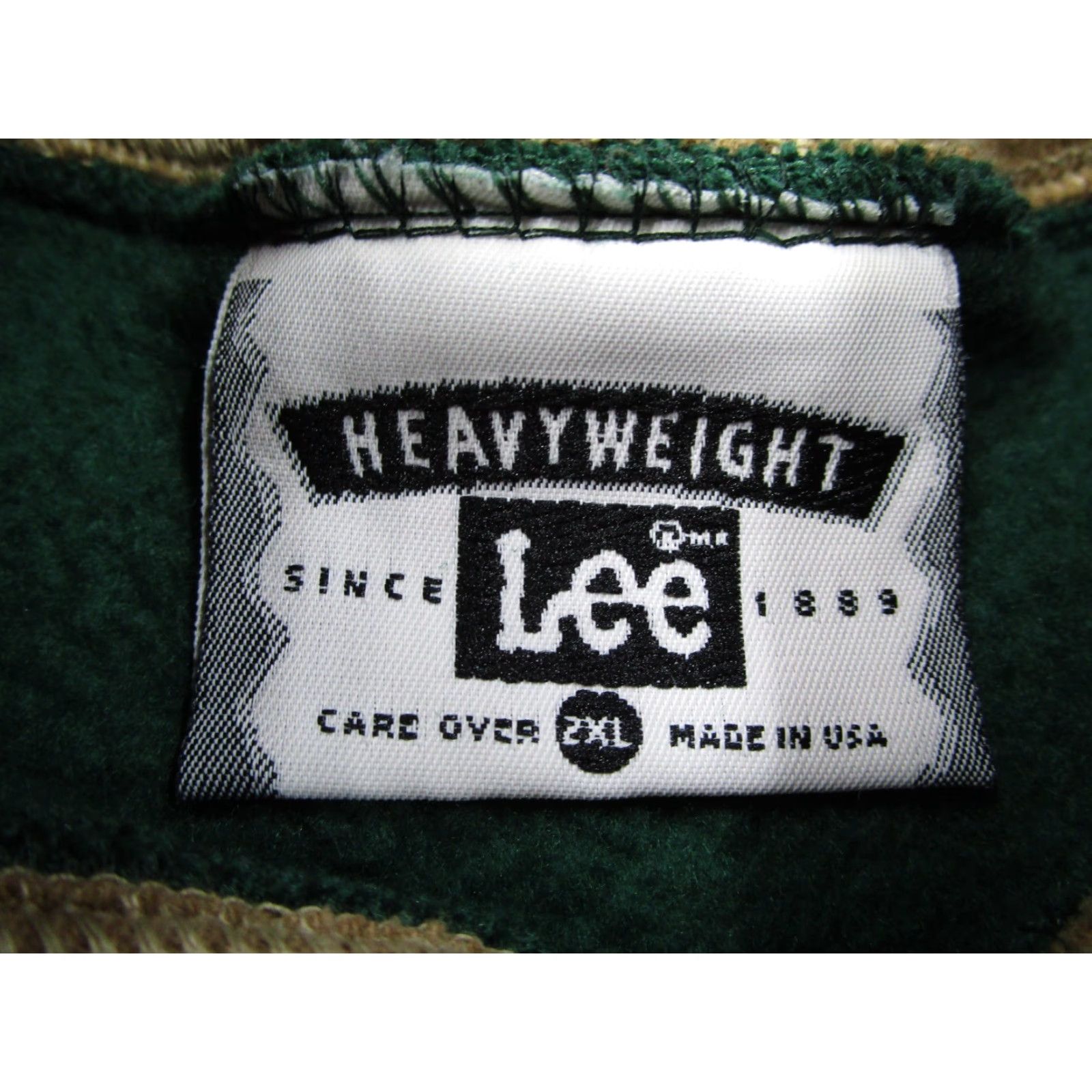 Lee VINTAGE LEE Sweatshirt Mens 2XL Green Heavyweight Embroidered Eagle Crew Neck Pullover USA Men Size US XXL / EU 58 / 5 - 2 Thumbnail