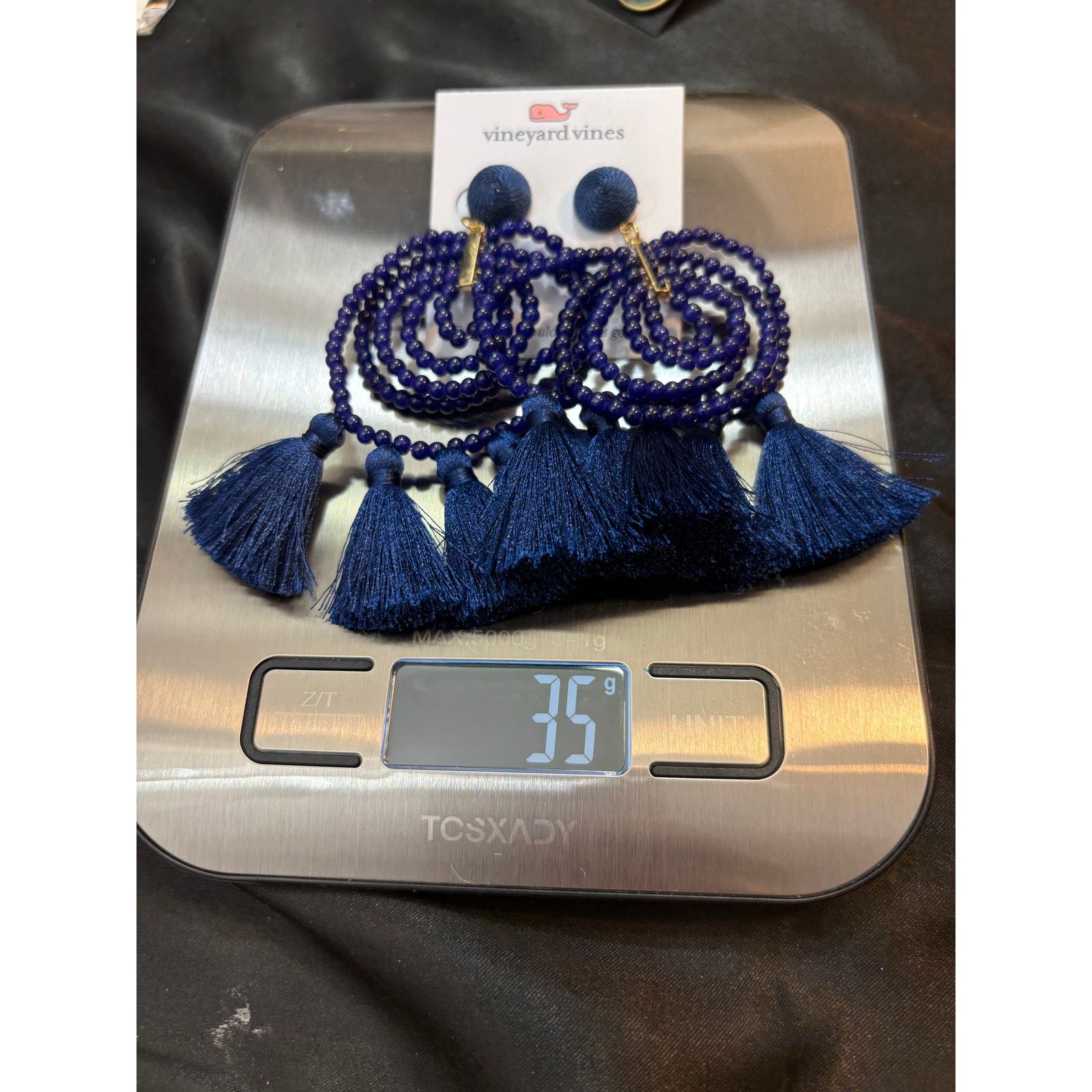 Other Vineyard Vines Deep Bay Beaded Tassel Earrings Statement Size ONE SIZE - 6 Thumbnail
