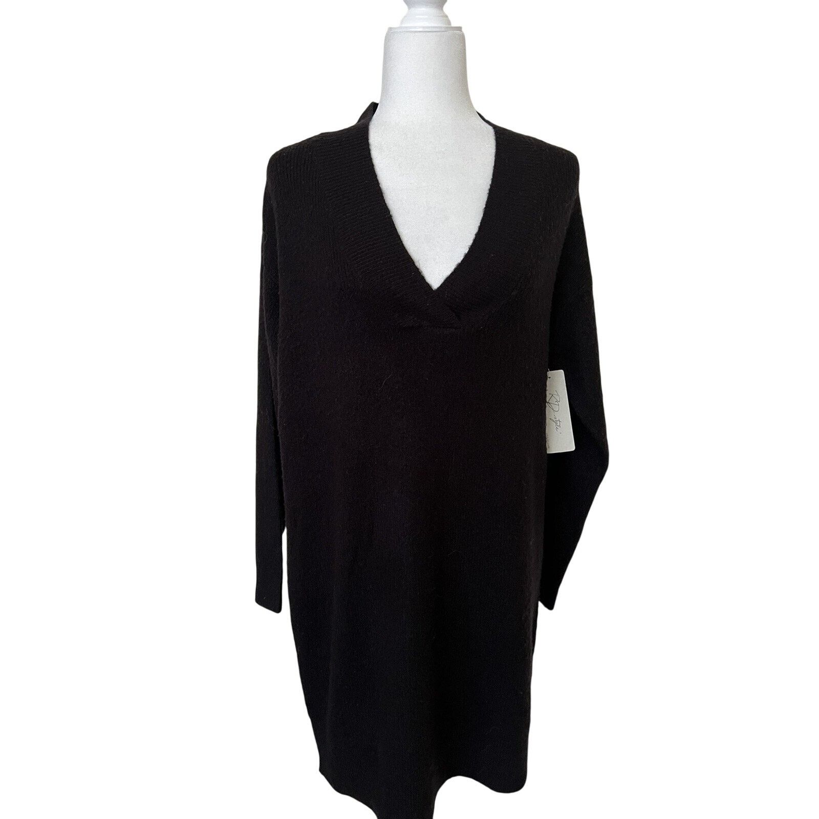 Raised By Wolves RD style women black dress warm size M Knitted A003056 Size M / US 6-8 / IT 42-44 - 2 Thumbnail