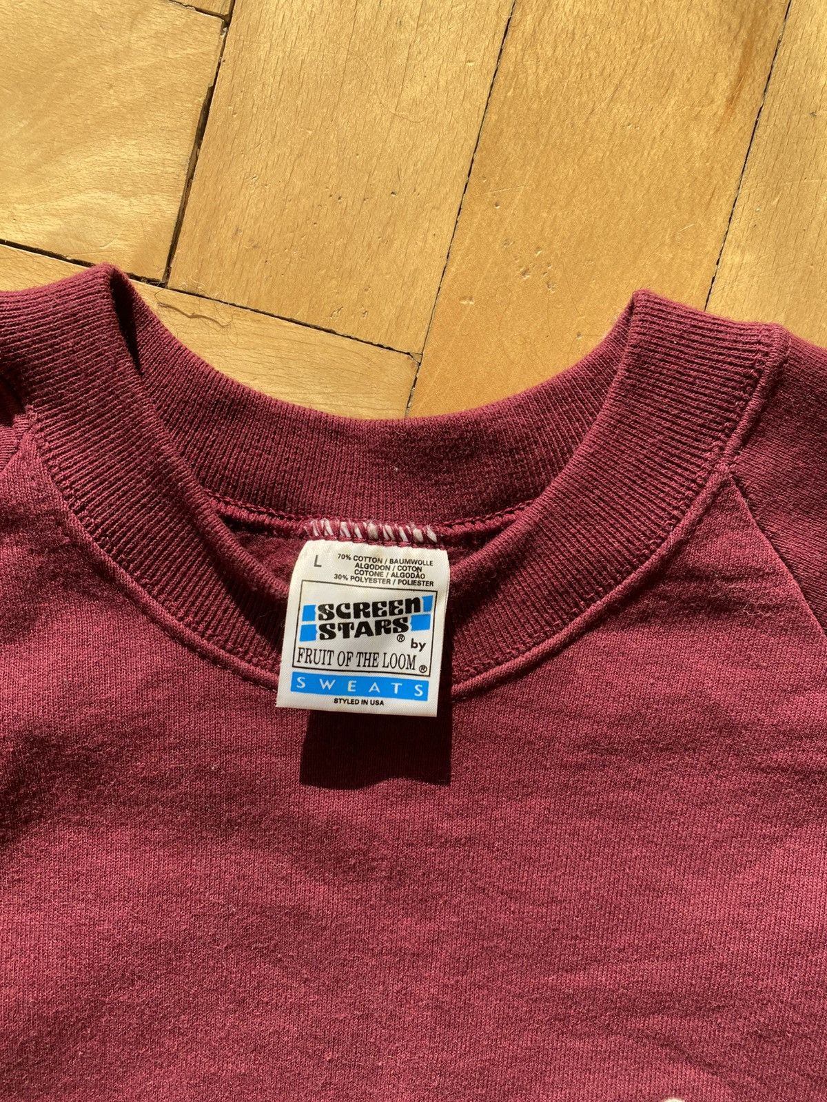 Vintage 90s Screen Stars red sweatshirt Size US L / EU 52-54 / 3 - 5 Thumbnail