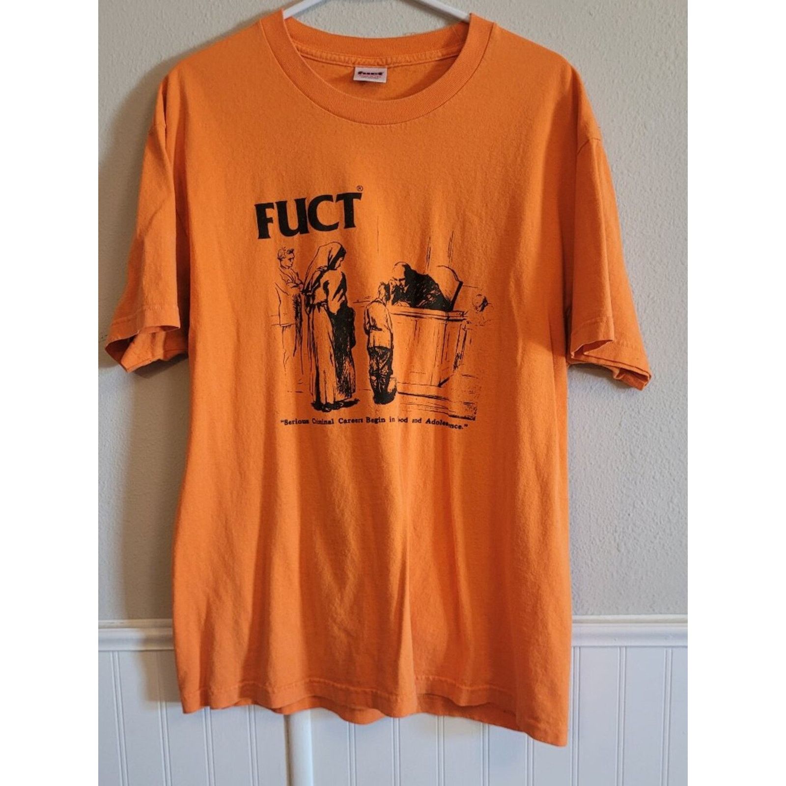 FUCT FUCT Serious Criminal Careers Orange Graphic Tee Large Size US L / EU 52-54 / 3 - 1 Thumbnail