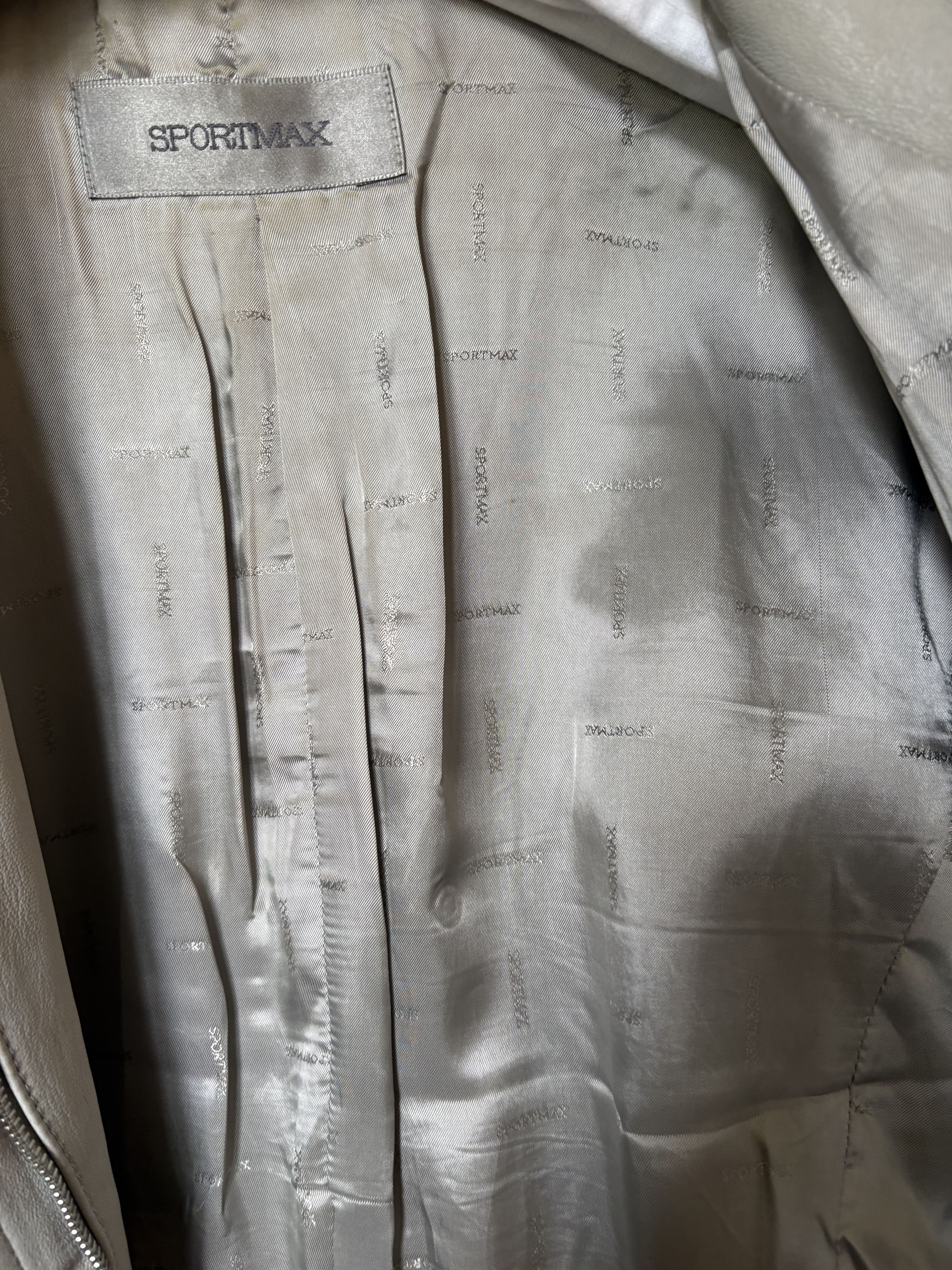 Sportmax Light Blue Sportmax Leather Jacket Size M / US 6-8 / IT 42-44 - 5 Thumbnail