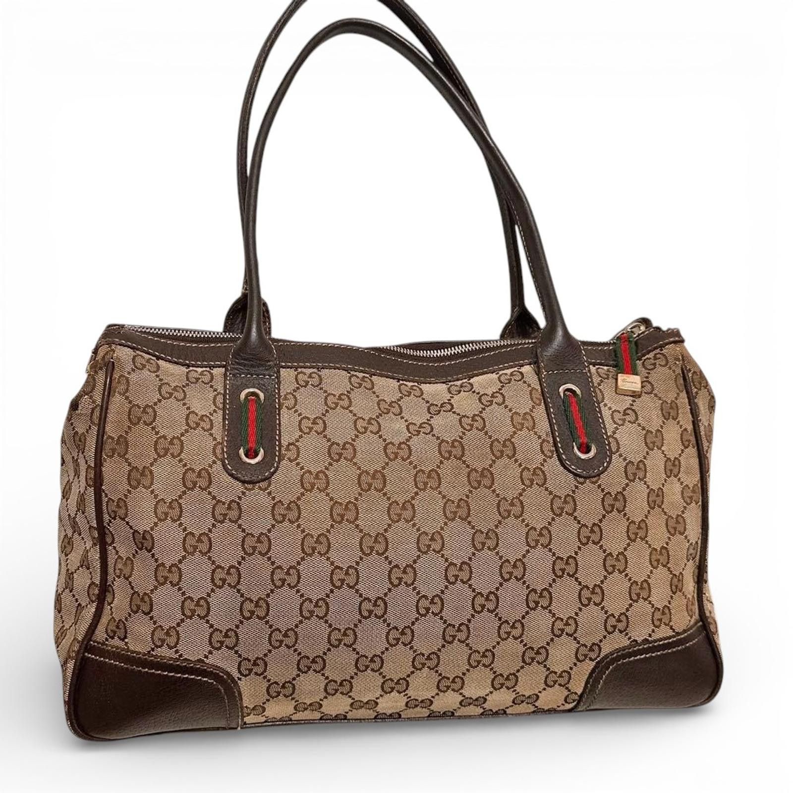Gucci Gucci - Classic Chique Canvas Tote Handbag Size ONE SIZE - 4 Thumbnail