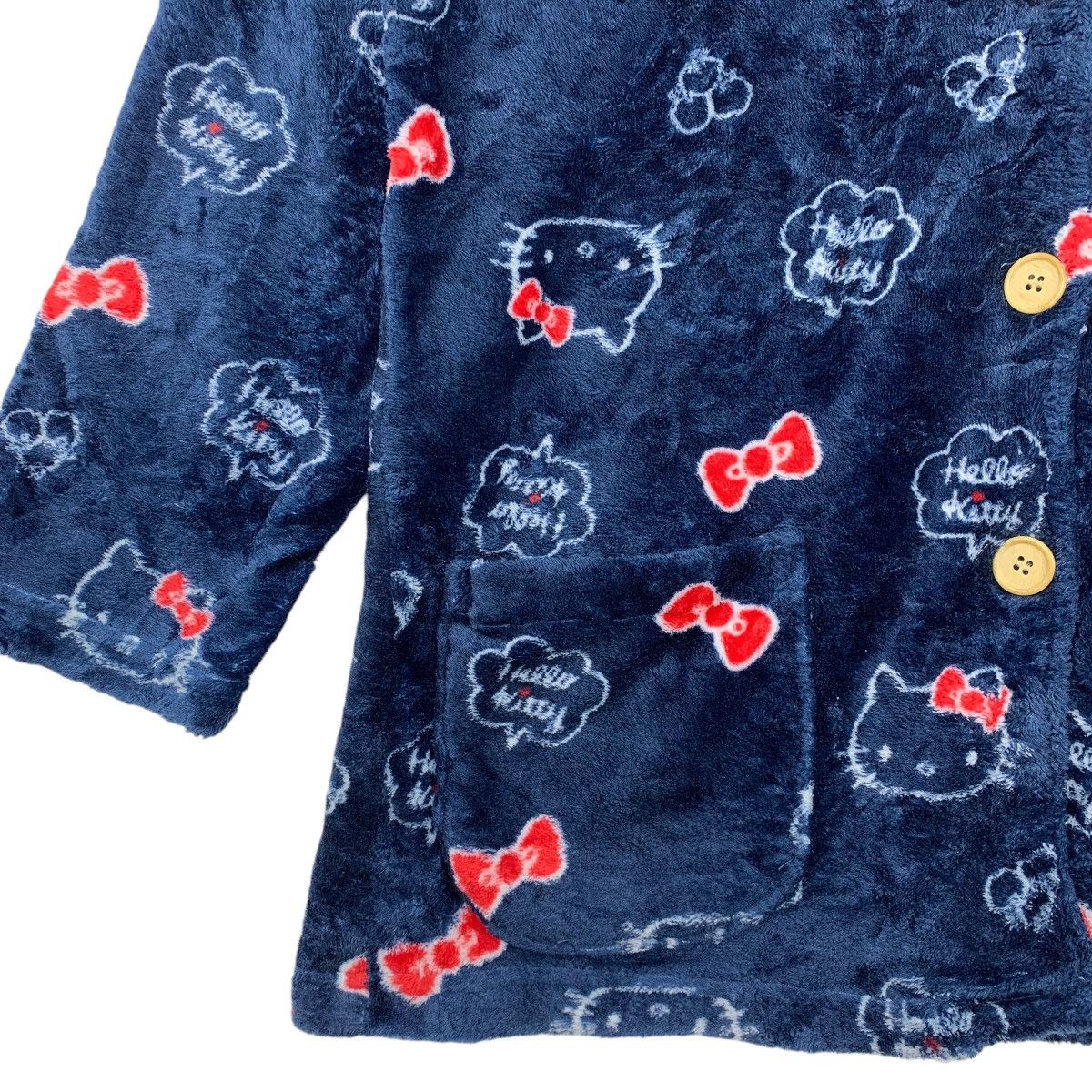 Japanese Brand HELLO KITTY Japanese Cartoon Fullprint Fleece Sleep T-Shirt Size S / US 4 / IT 40 - 4 Thumbnail