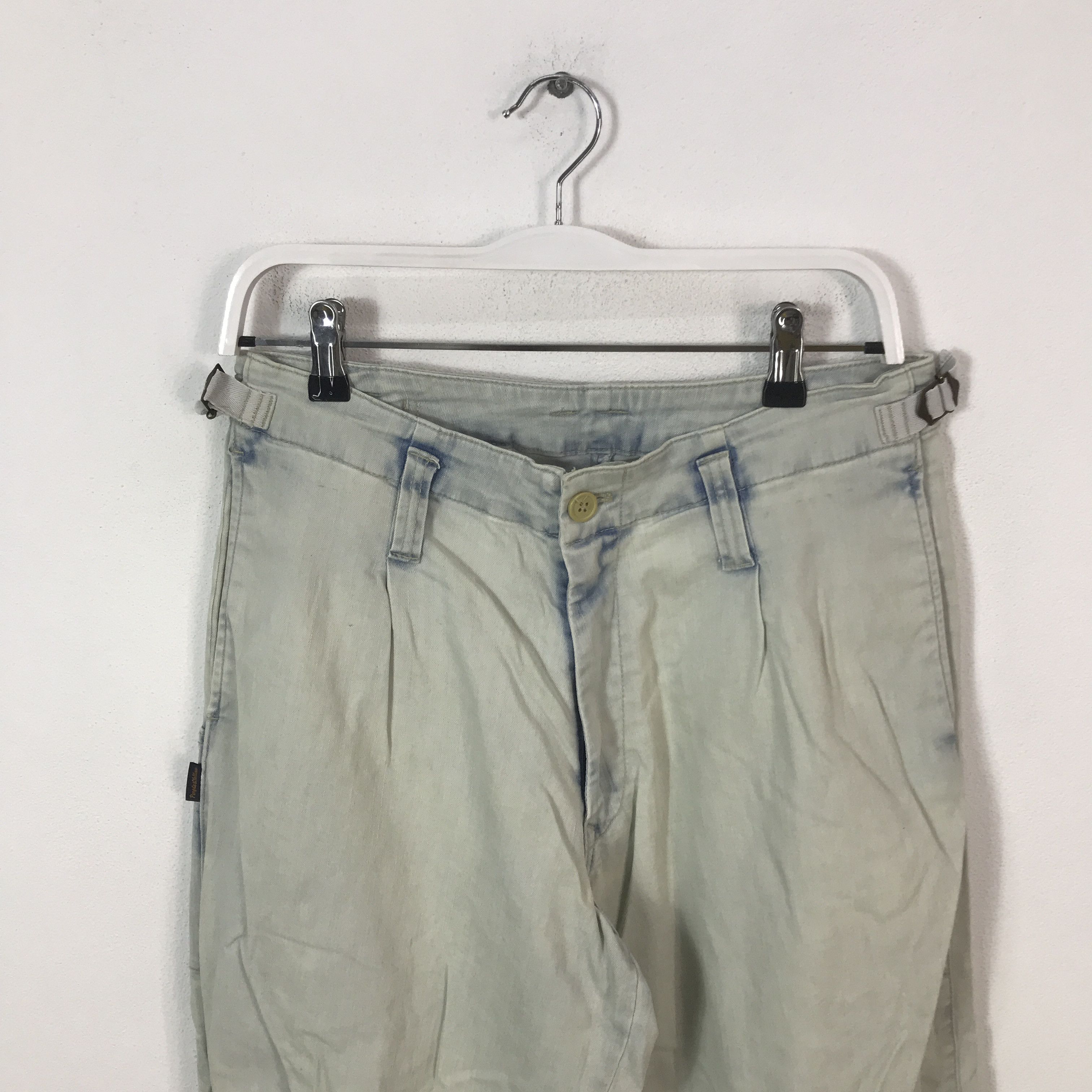 Japanese Brand purple&yellow Japan style baggy Balloon light wash pants Size US 29 - 2 Thumbnail