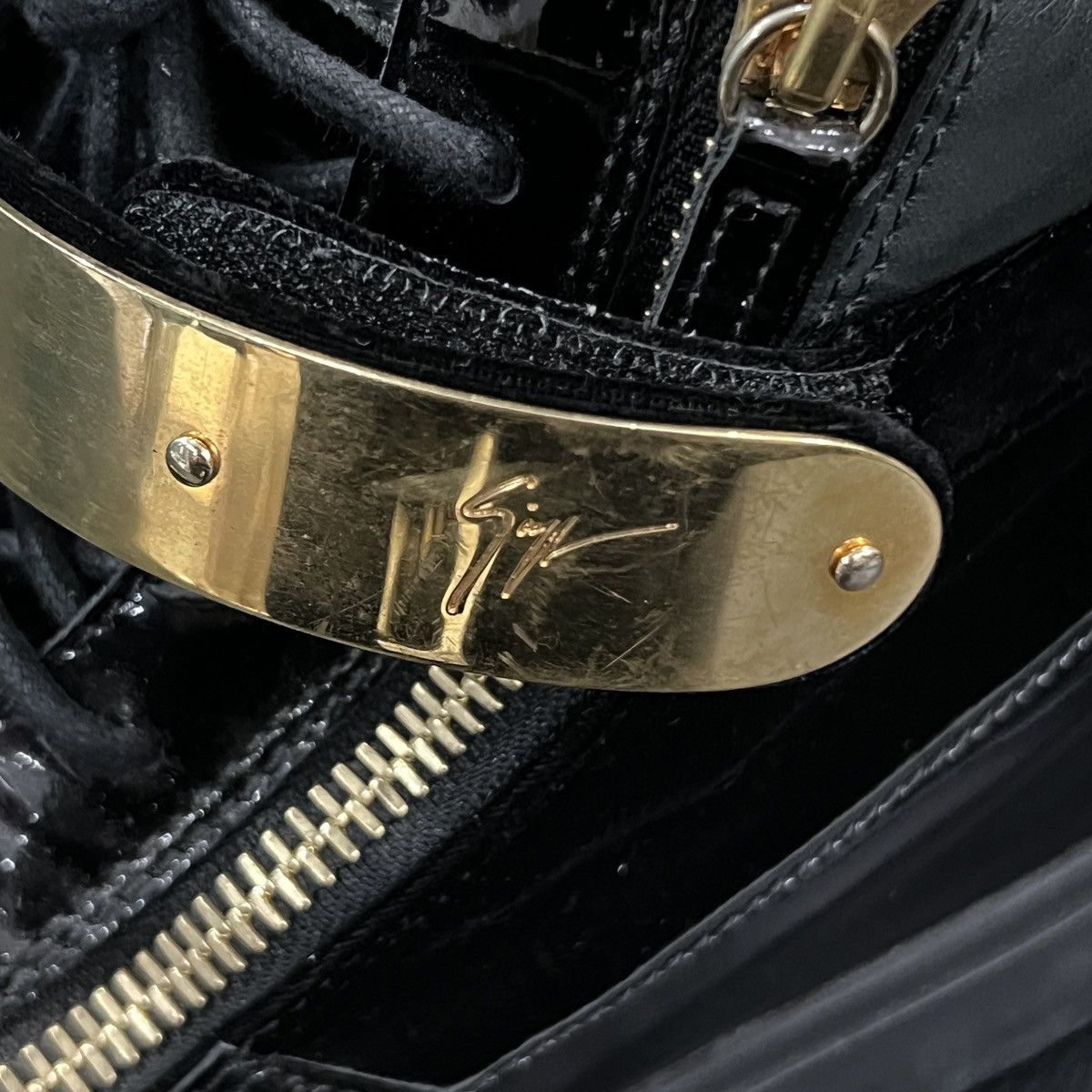Giuseppe Zanotti Giuseppe Zanotti GZ Double Buckle Patent High-Top Sneakers V Size US 9 / EU 42 - 11 Thumbnail