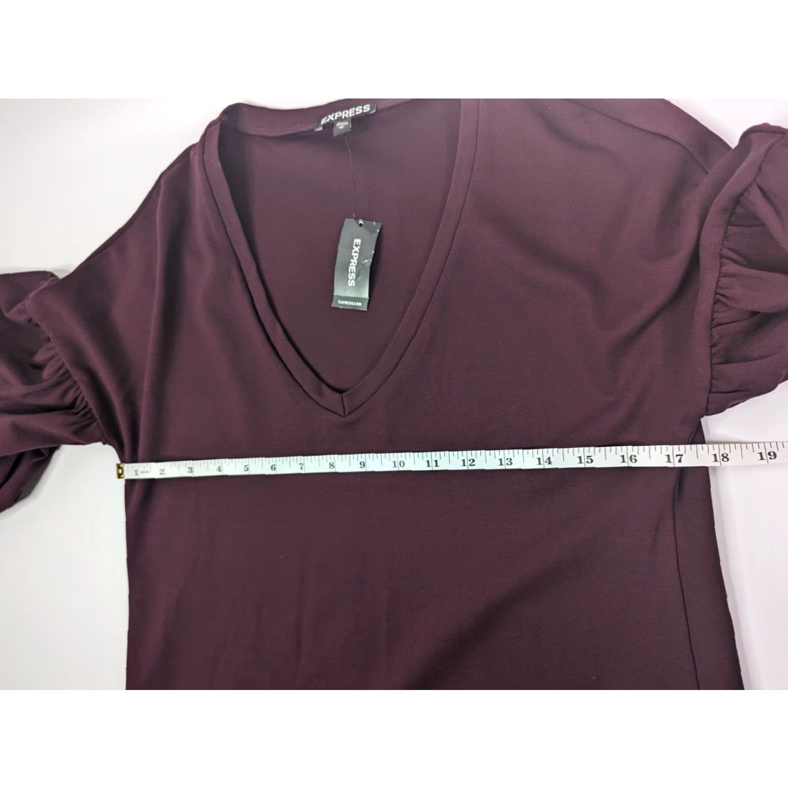 Express NWT Express Burgundy Ponte Knit Balloon Sleeve Shift Dress Stretch Women's XS Size XS / US 0-2 / IT 36-38 - 6 Thumbnail