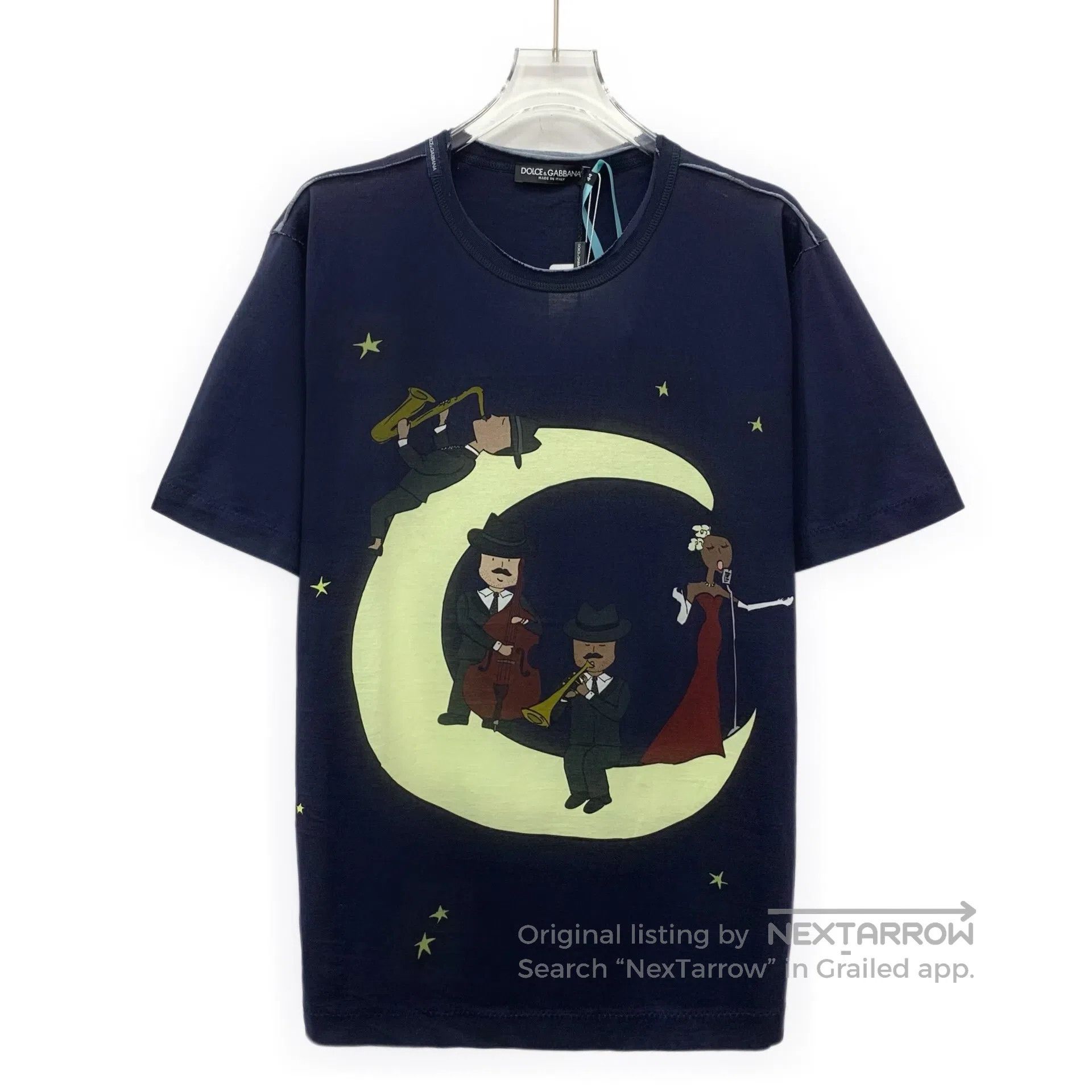 Dolce & Gabbana Dolce Gabbana Dark blue moon character print cotton crew n Size US XS / EU 42 / 0 - 1 Thumbnail