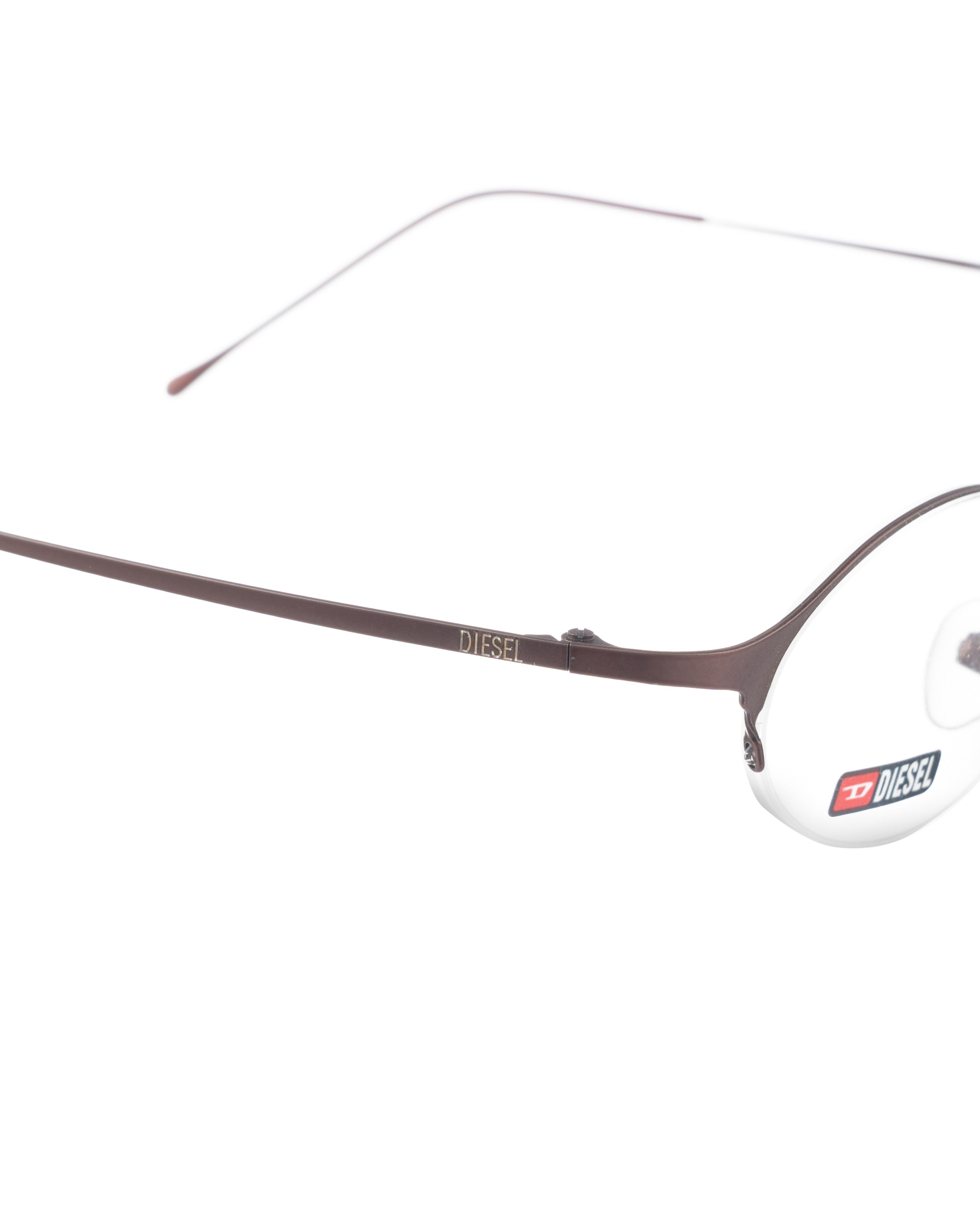 Diesel Diesel '00s Brown Metallic Half-Rim Mini Glasses Size ONE SIZE - 3 Thumbnail