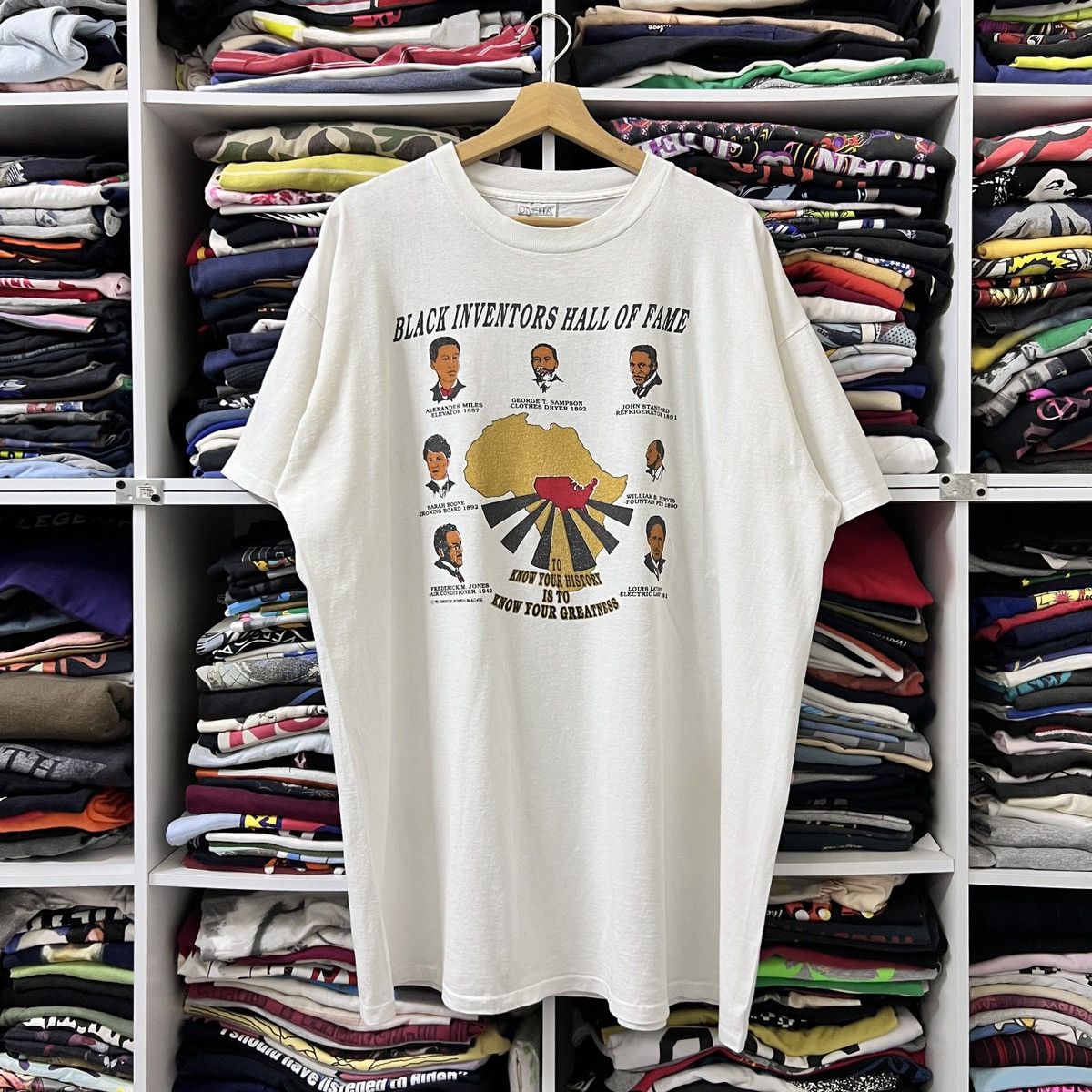 Vintage VTG BLACK INVENTORS HALL OF FAME Size US XXL / EU 58 / 5 - 1 Thumbnail