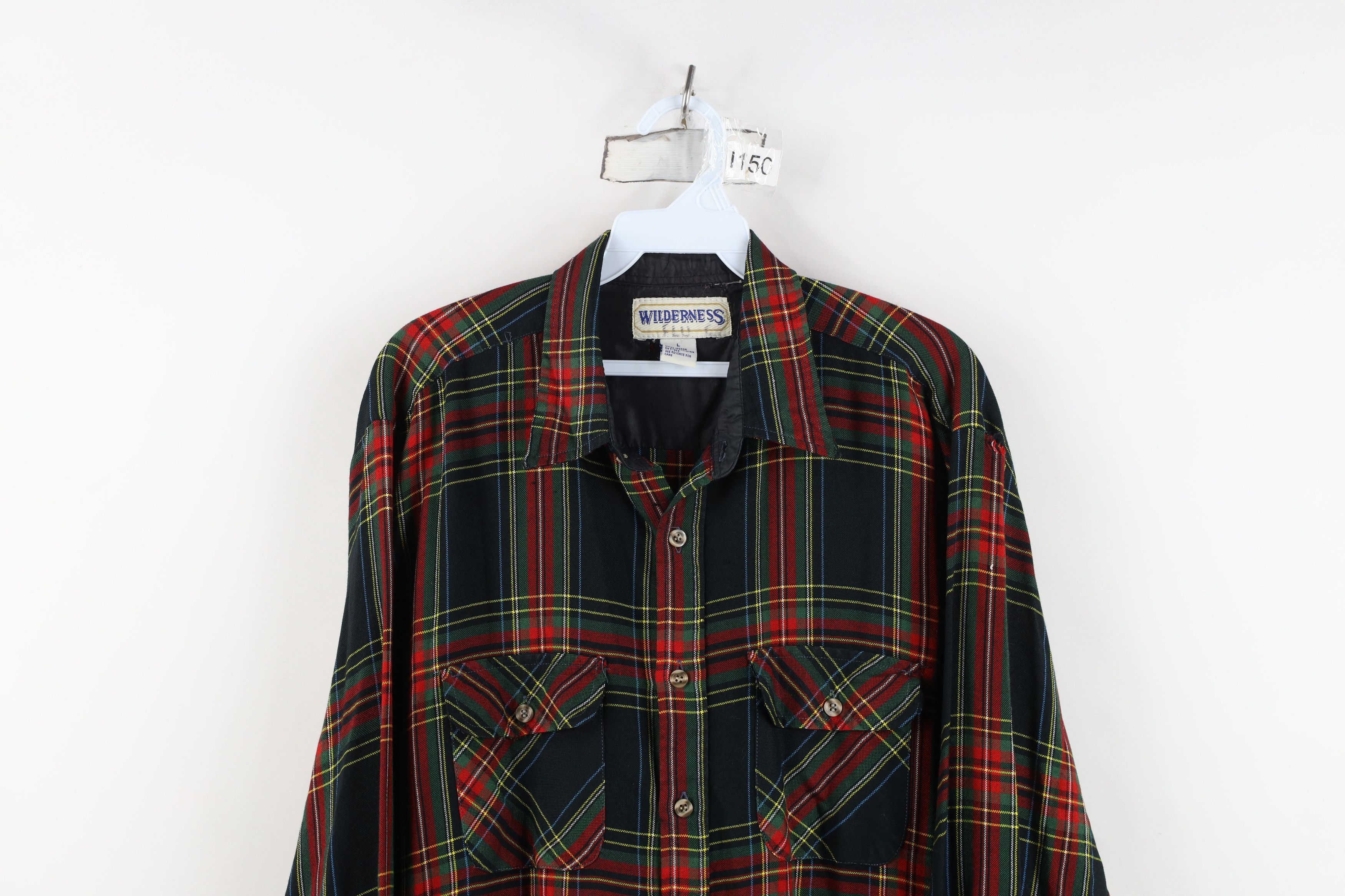 Vintage Vintage 80s 90s Streetwear Double Pocket Button Shirt Plaid Size US L / EU 52-54 / 3 - 2 Thumbnail