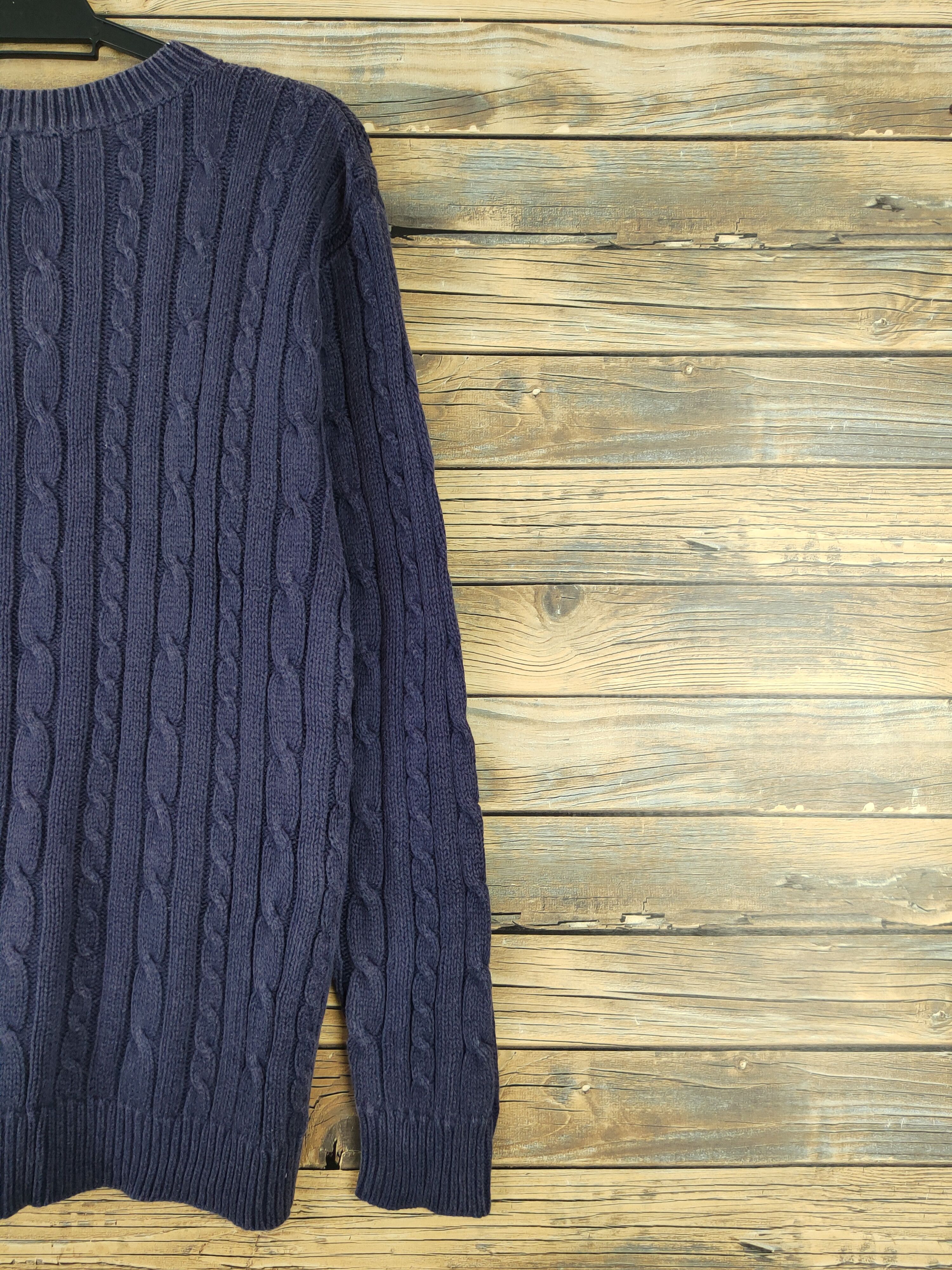 Aran Isles Knitwear × Japanese Brand × Vintage Japanese Brand Navy Faded Knitwear Sweatshirts #W1006 Size US M / EU 48-50 / 2 - 9 Thumbnail